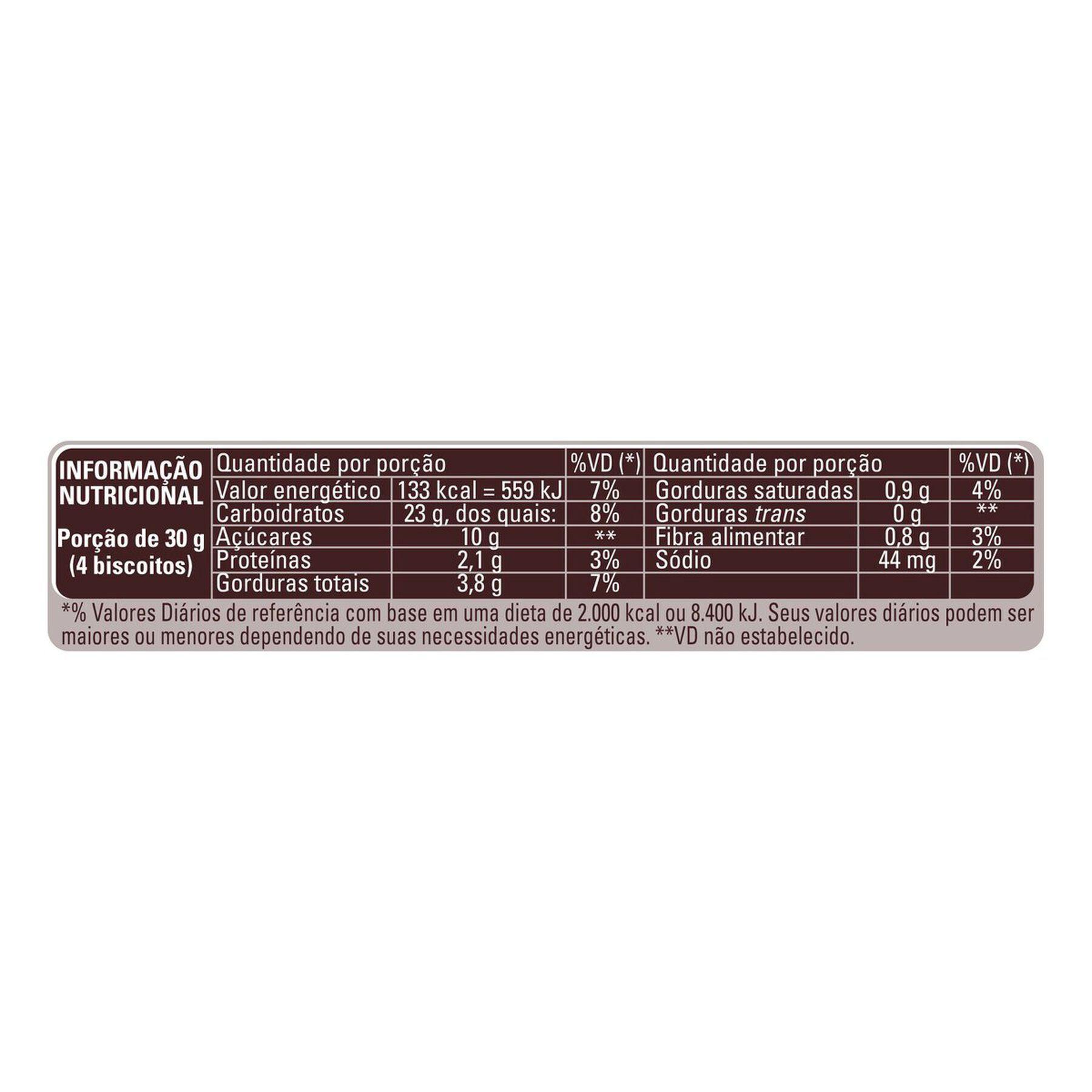 Biscoito Recheio Chocolate Bono Fininho Nestlé Pacote 57g