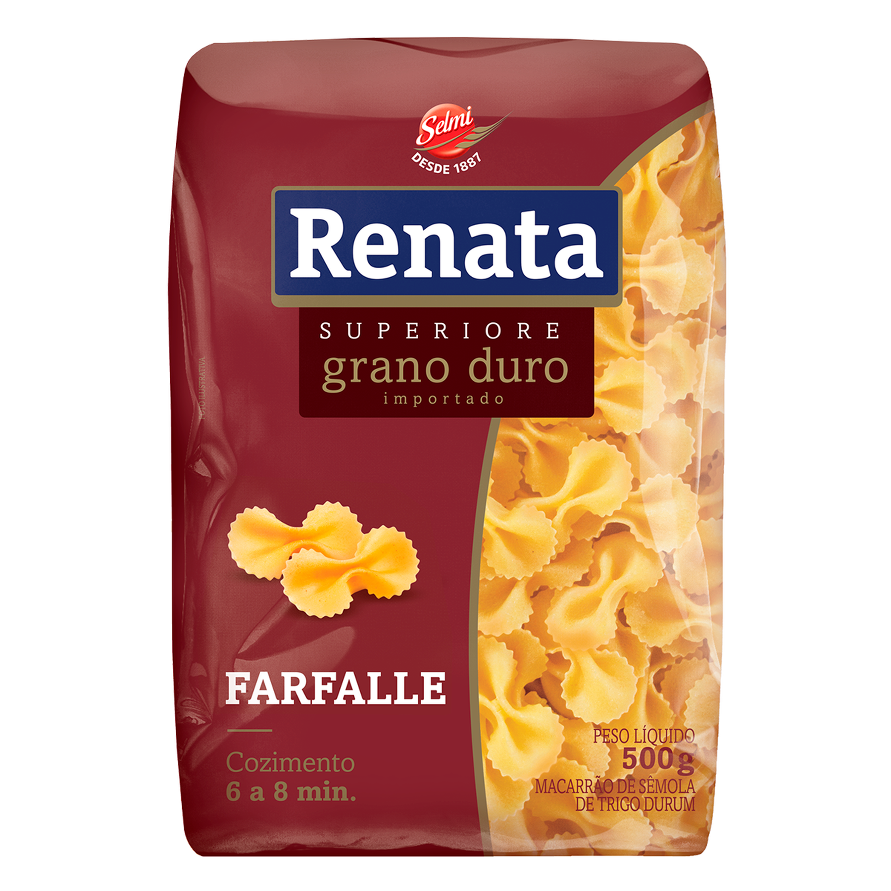 Macarr&atilde;o de S&ecirc;mola de Trigo Grano Duro Farfalle Renata Superiore 500g&nbsp;