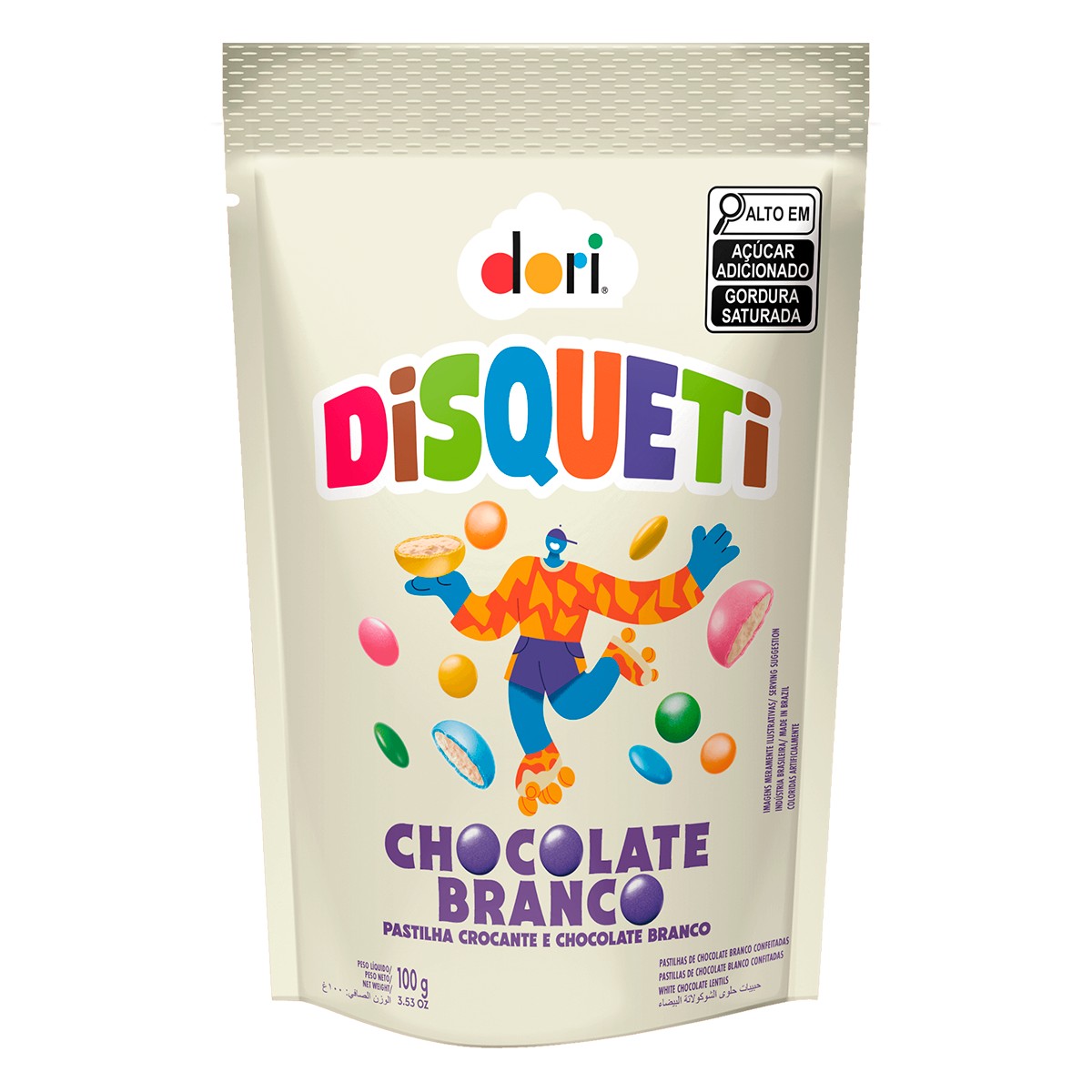 Chocolate Branco Disqueti Dori Sach&ecirc; 100g