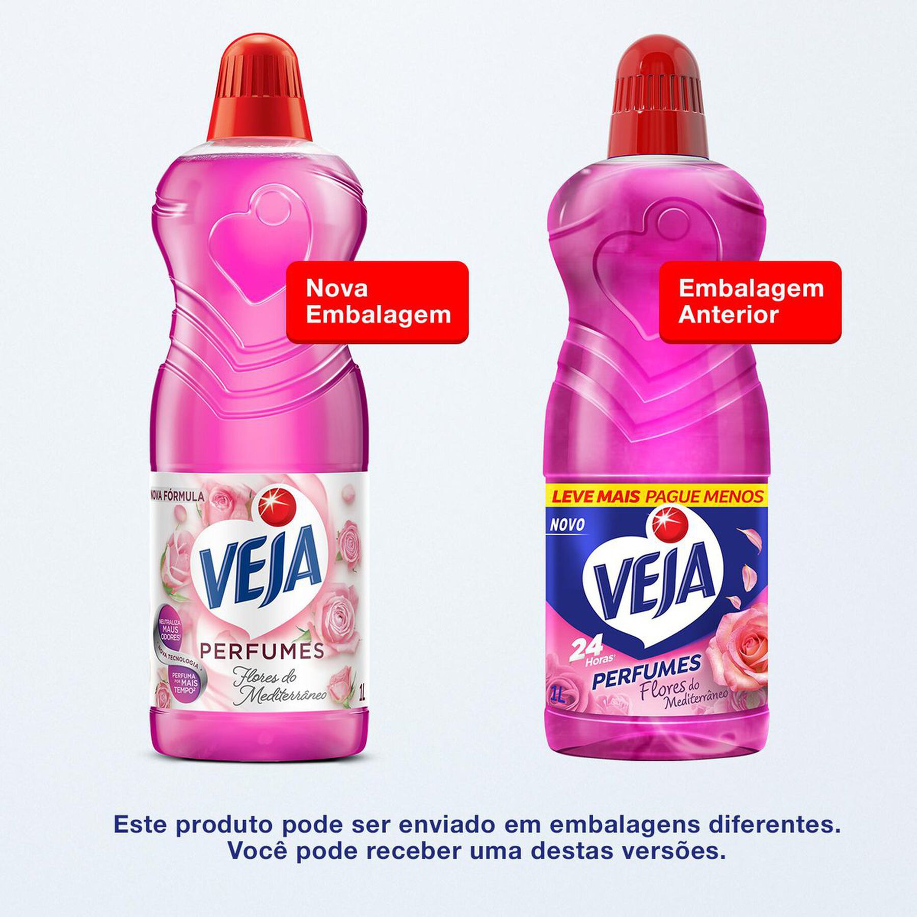Limpador Perfumado Flores do Mediterr&acirc;neo Veja Perfumes Frasco 1l Leve Mais Pague Menos&nbsp;