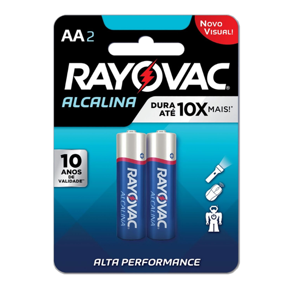 Pilha Alcalina AA Pequena Rayovac C/2 Unidades