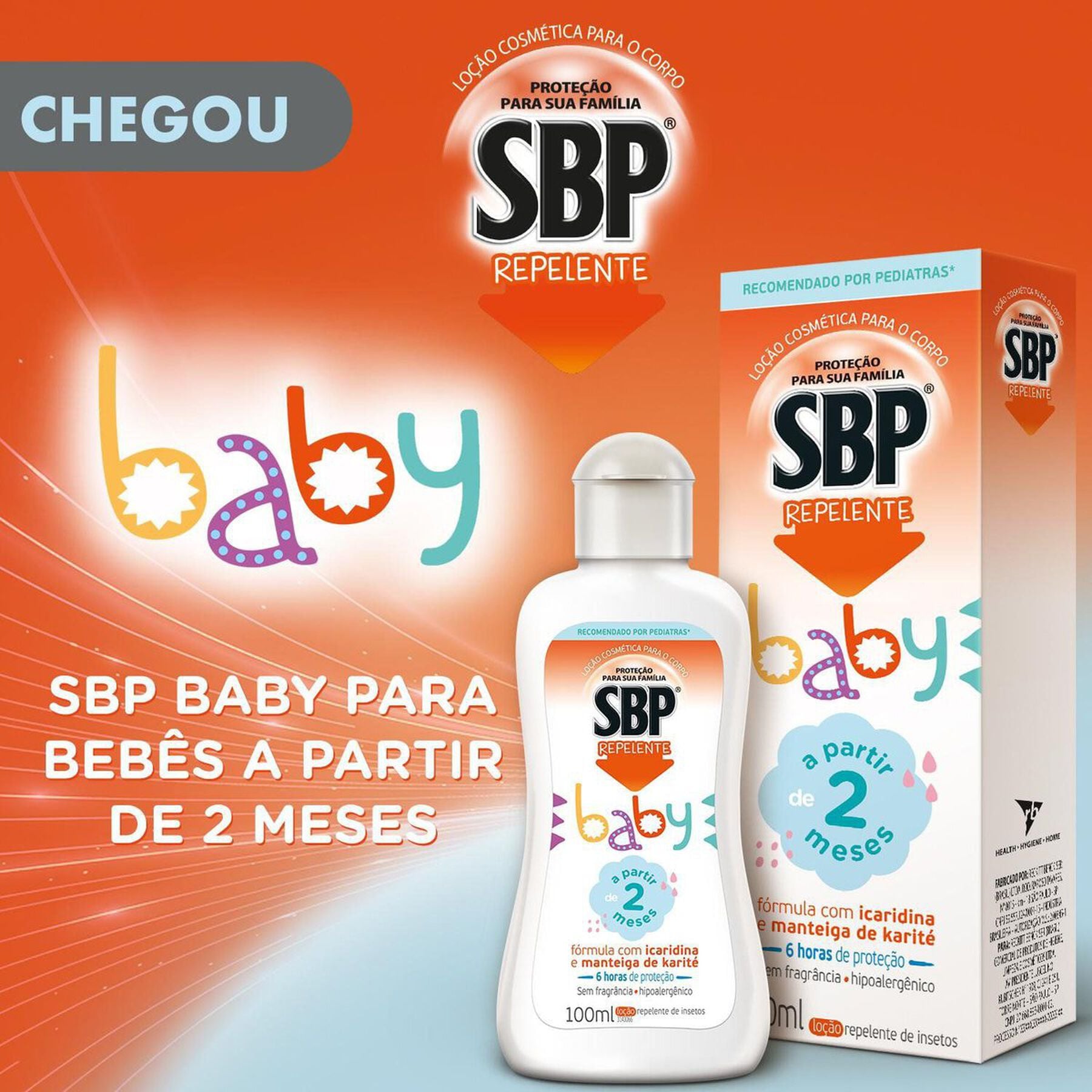 Repelente SBP Baby Lo&ccedil;&atilde;o sem Fragr&acirc;ncia 100ml