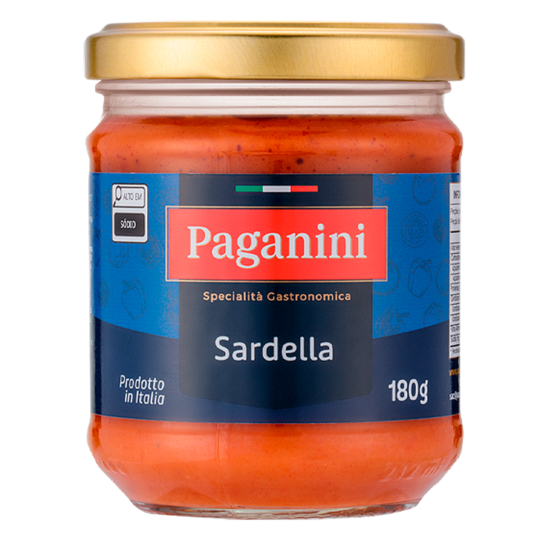 Molho Sardella Paganini Vidro 180g