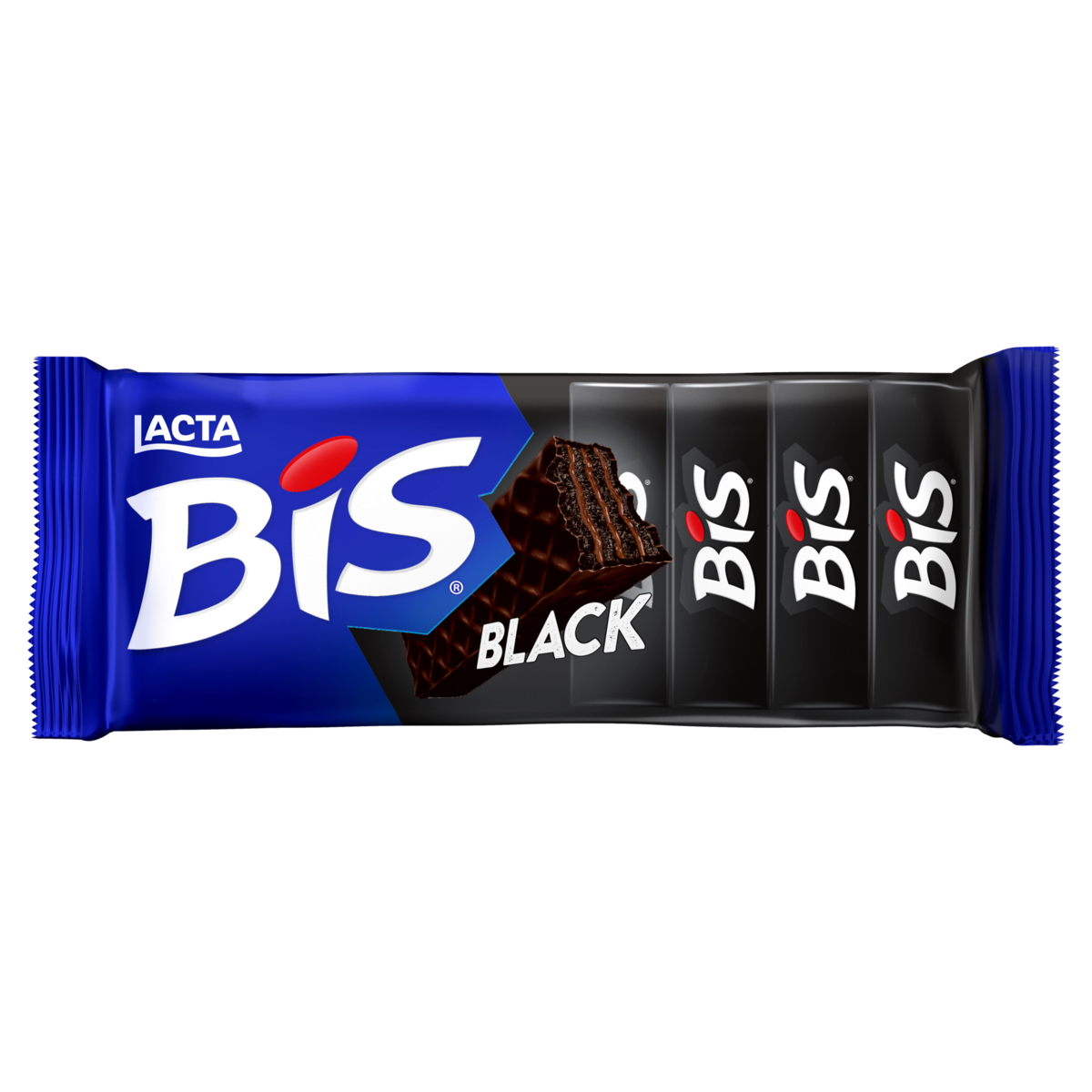 Wafer Cobertura Chocolate Black Lacta Bis Pacote 100,8g