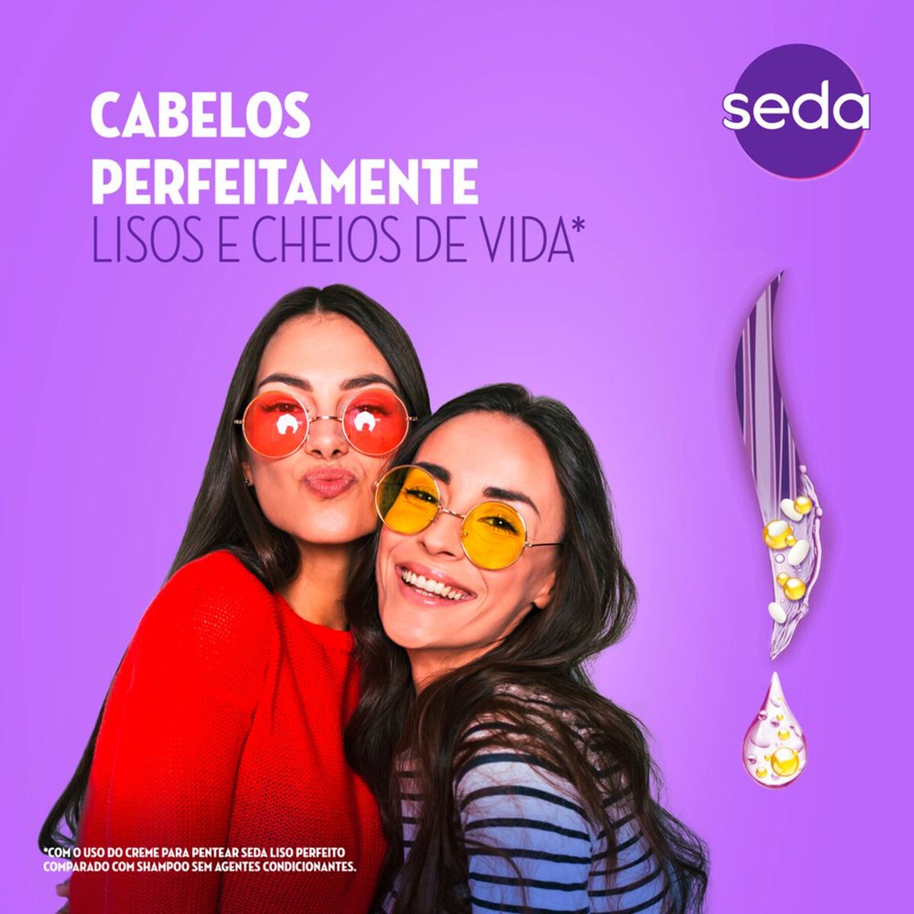 Creme para Pentear Liso Perfeito Seda Cocriações Frasco 300ml