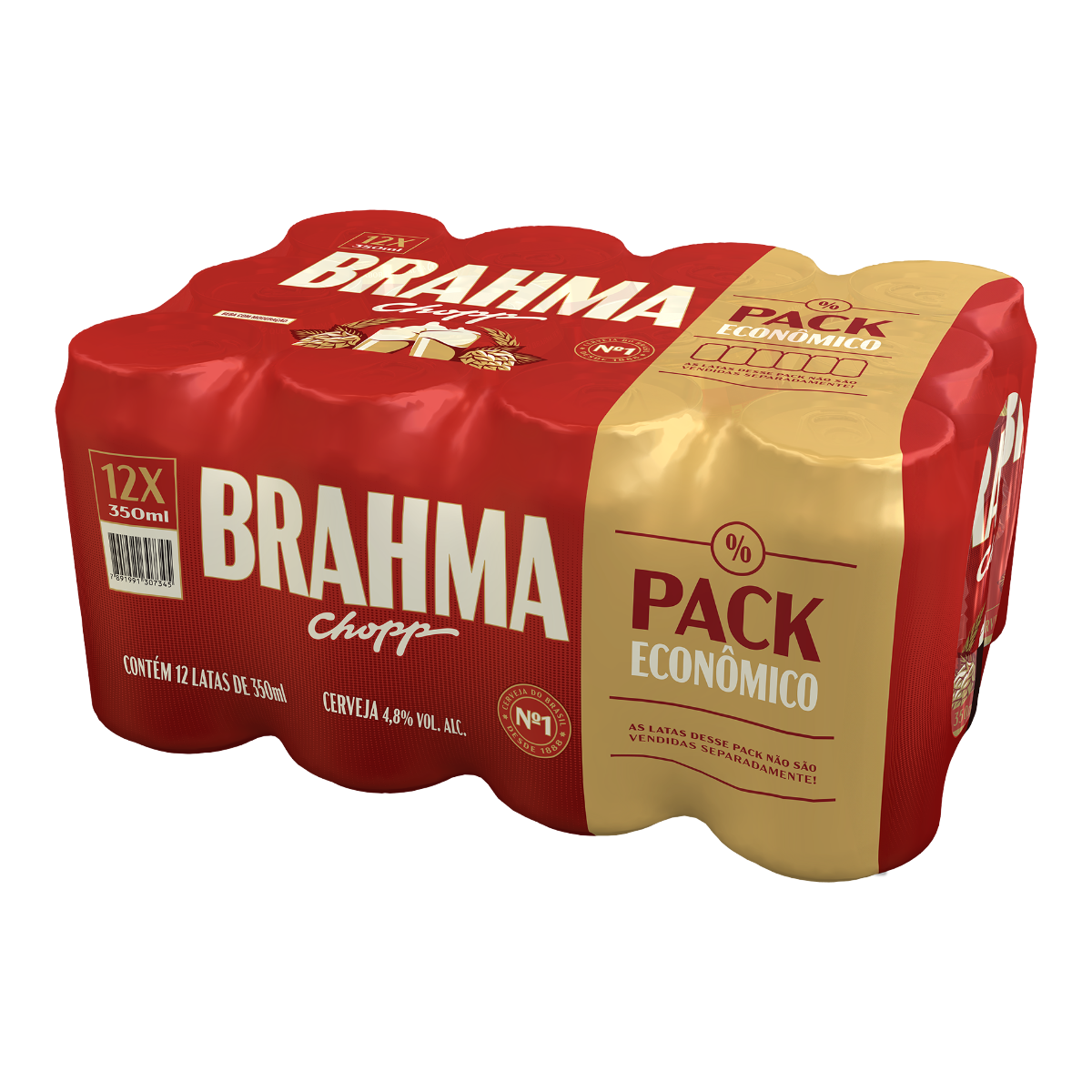 Pack Chopp Brahma Lata 12 Unidades 350ml Cada