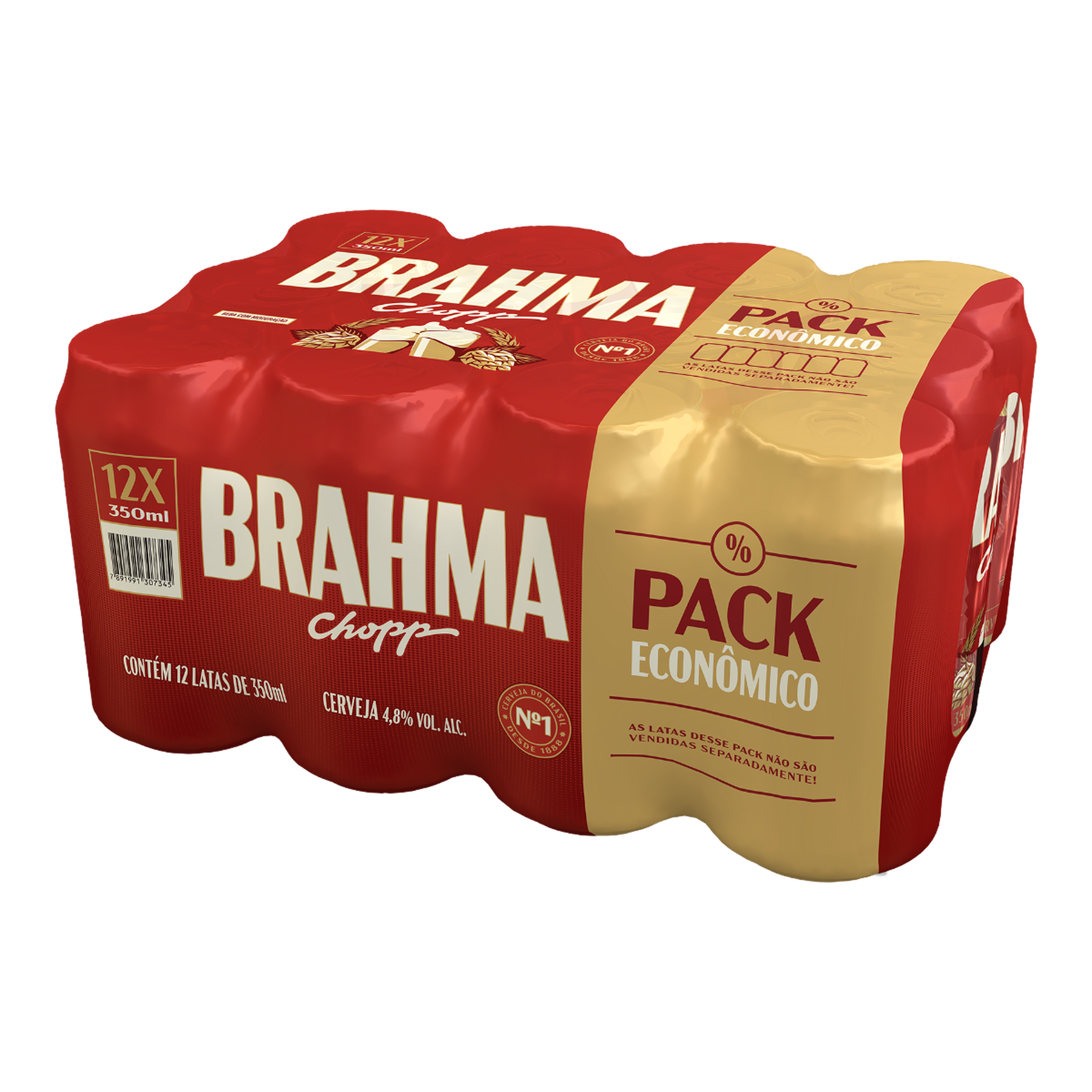Pack Chopp Brahma Lata 12 Unidades 350ml Cada