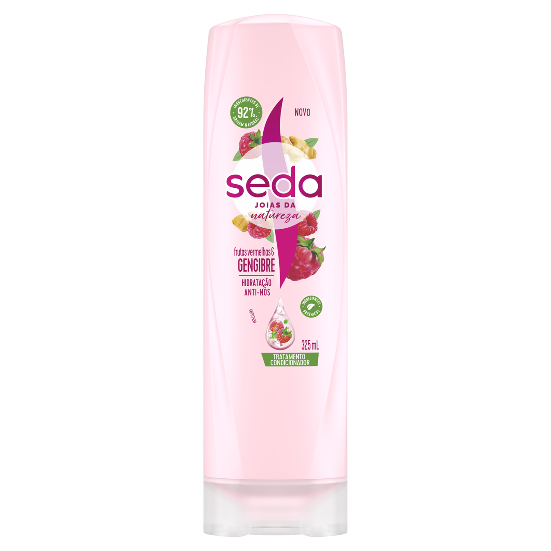 Condicionador Tratamento Frutas Vermelhas e Gengibre Seda Joias da Natureza Frasco 325ml