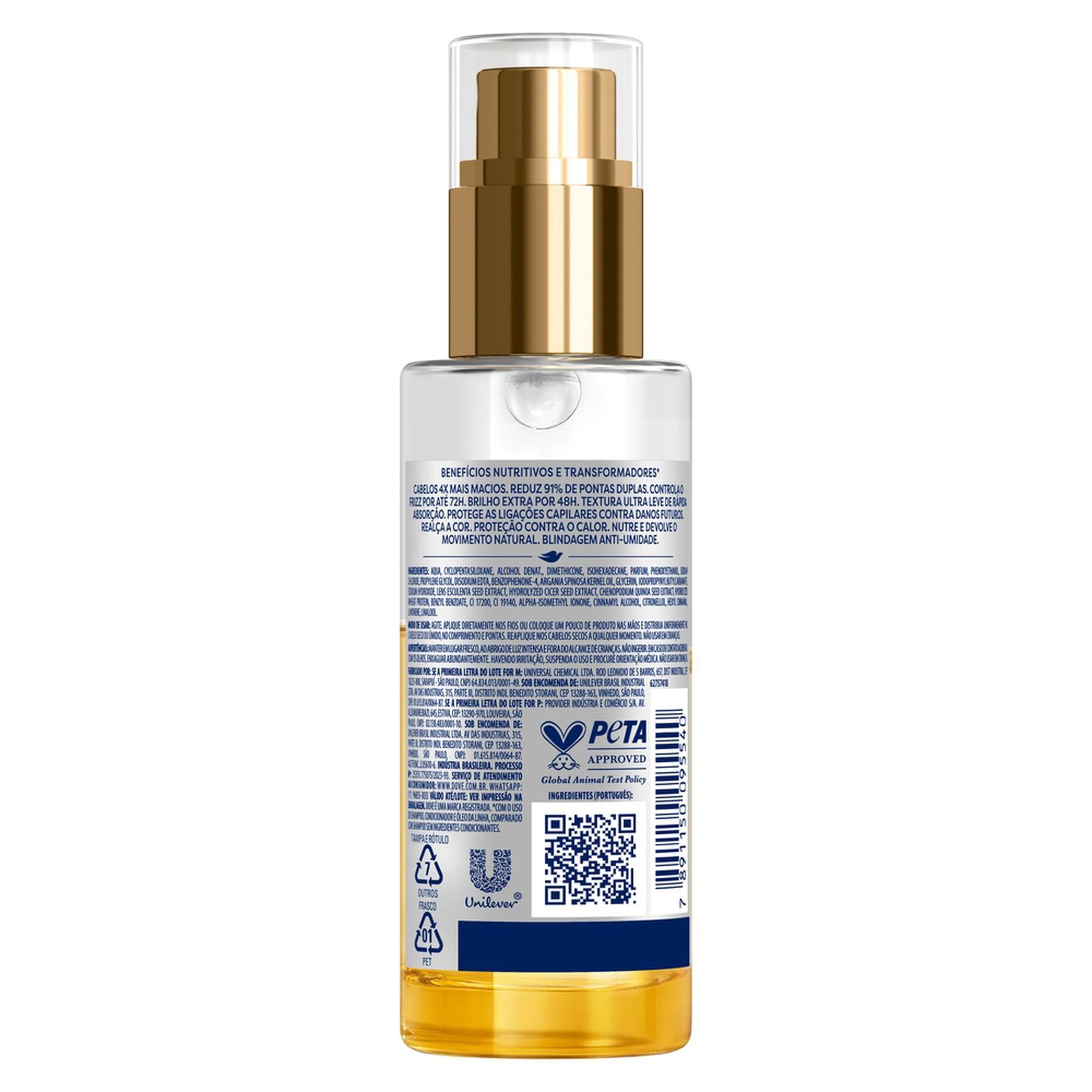 Óleo e Sérum Bifásico Bond Intense Repair Dove Frasco 110ml Spray
