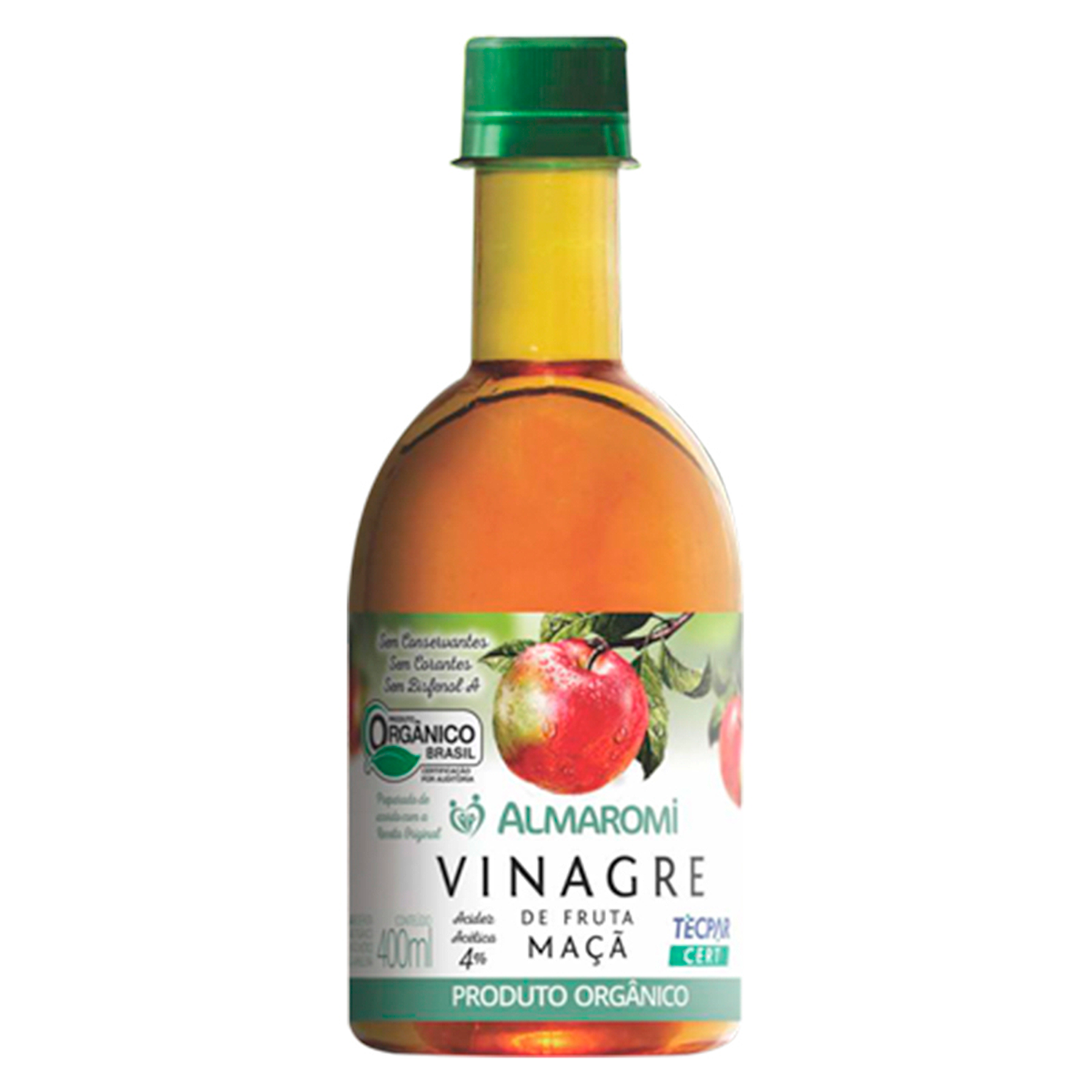 Vinagre Org&acirc;nico de Fruta Ma&ccedil;&atilde; Almaromi 400ml