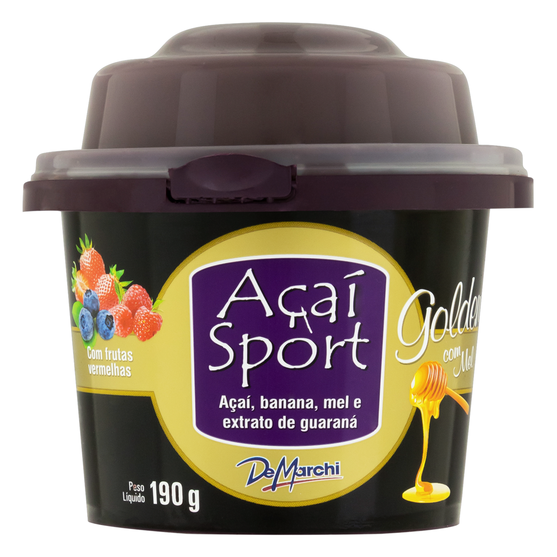 Açaí com Banana, Mel e Guaraná De Marchi Sport Golden Pote 190g