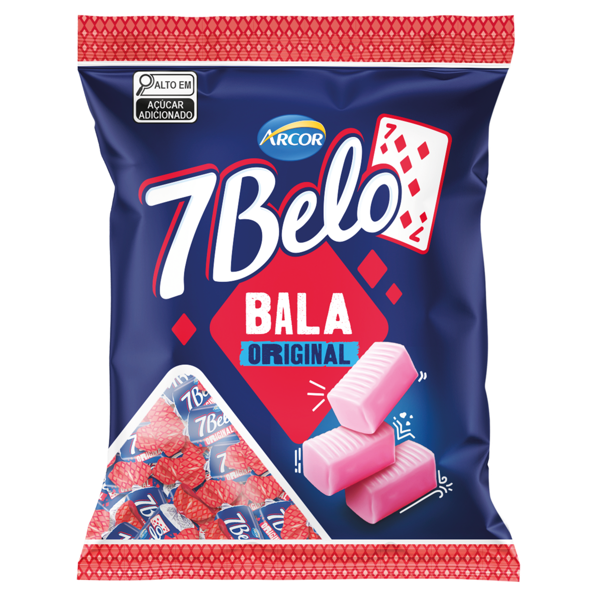 Bala Original 7 Belo Pacote 90g