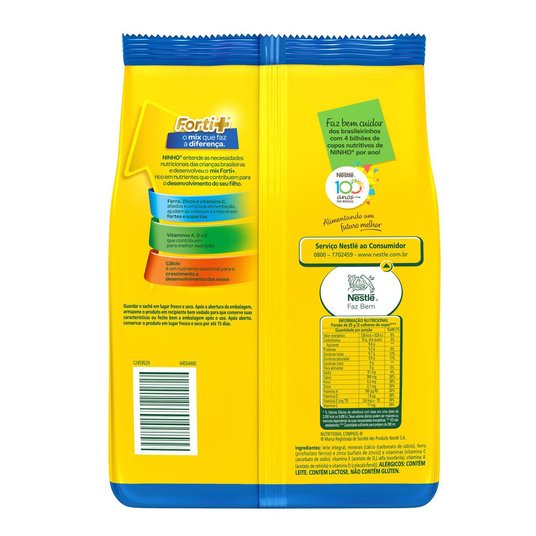 LEITE EM PÓ NINHO INTEGRAL SACHET 750g