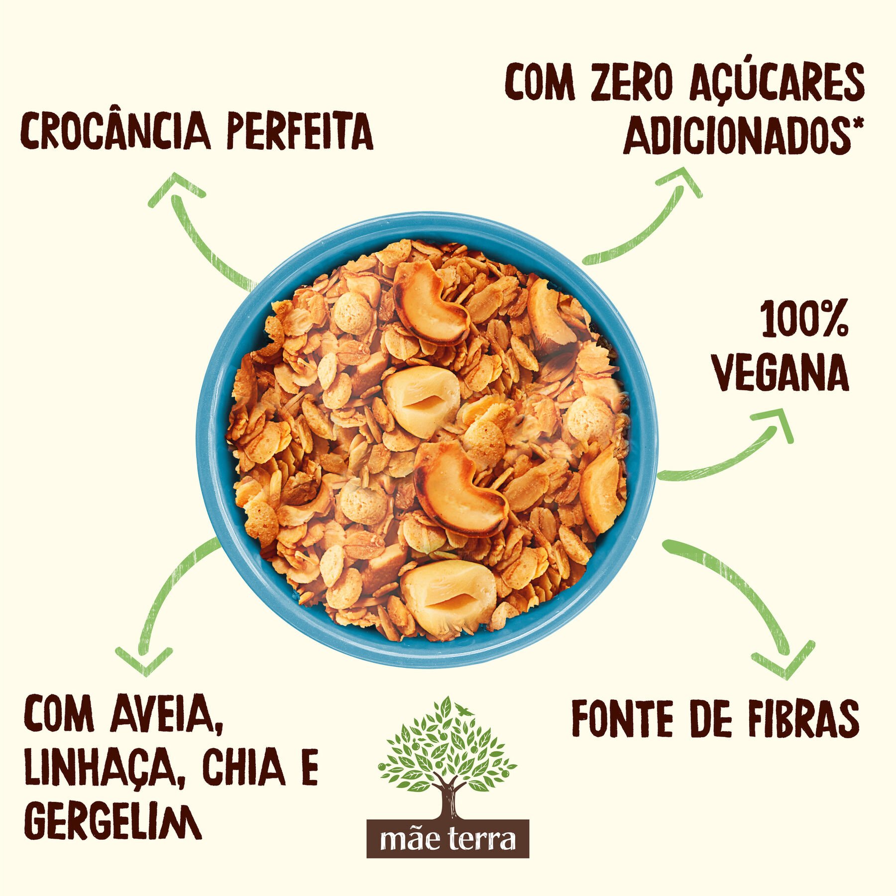 Granola Mãe Terra Tradicional Zero Açúcares 250g