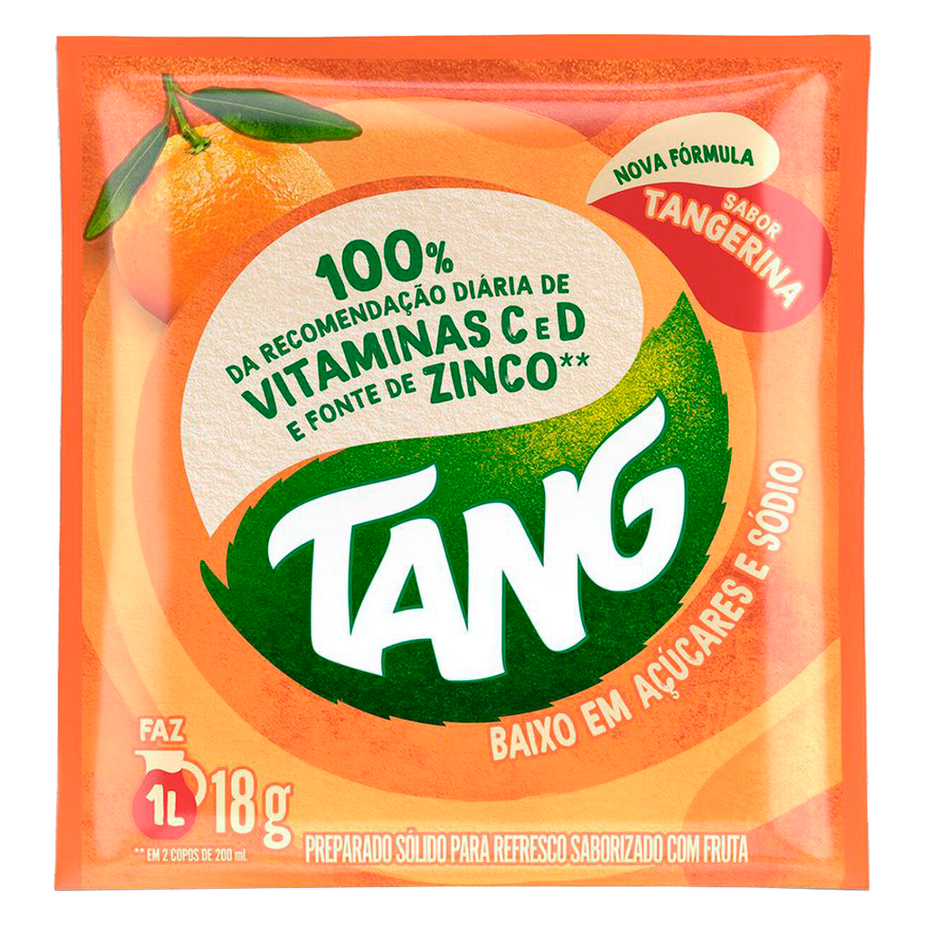 Refresco em P&oacute; Tangerina Tang Pacote 18g