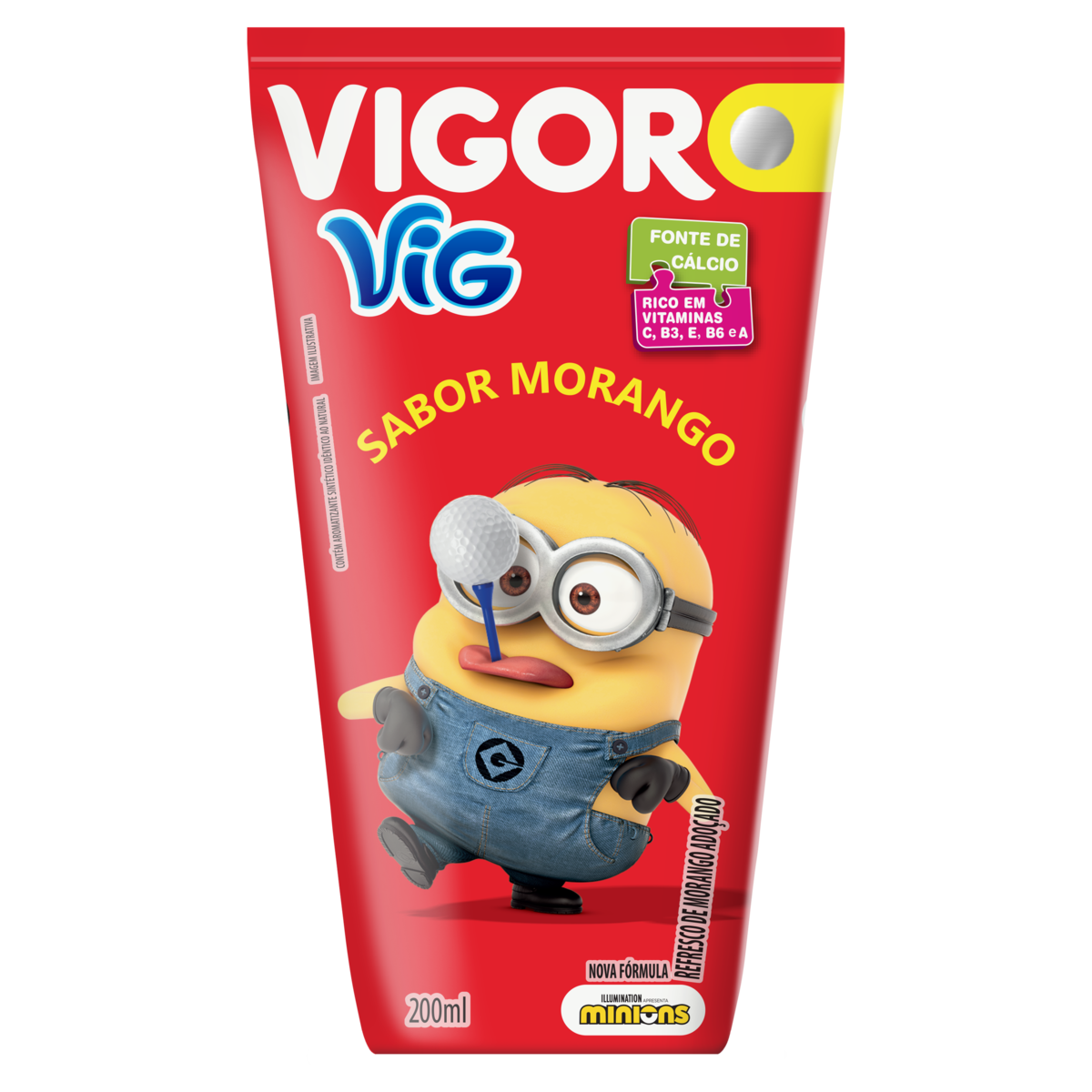 Refresco Ado&ccedil;ado Morango Vig Vigor Caixa 200ml