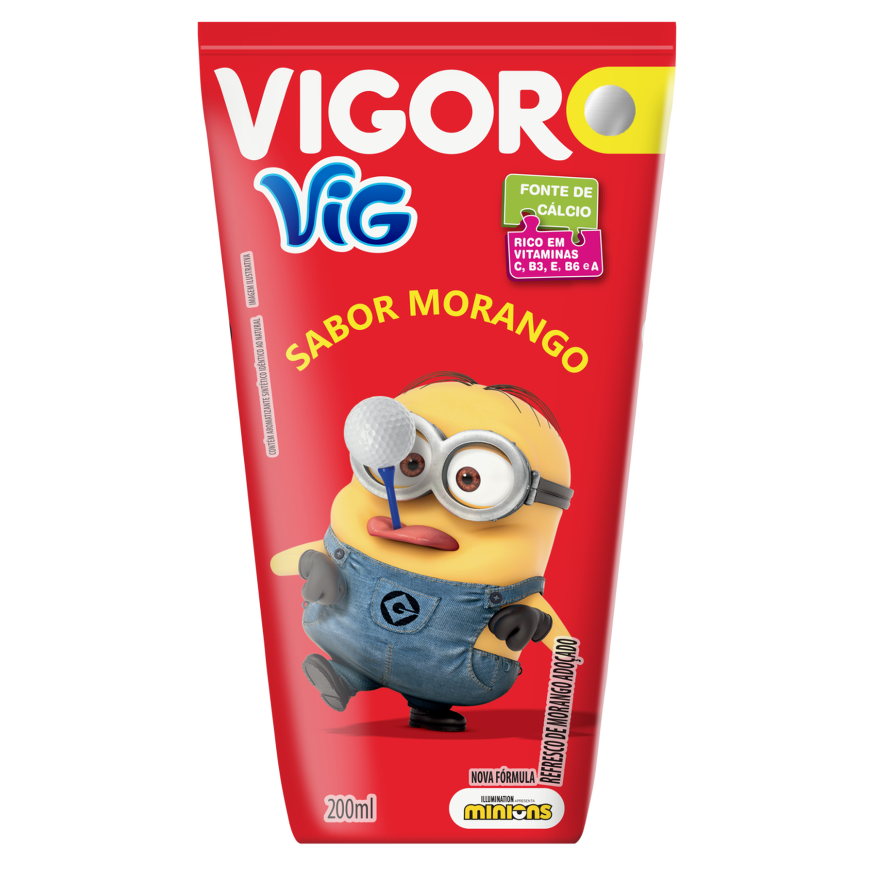 Refresco Adoçado Morango Vig Vigor Caixa 200ml