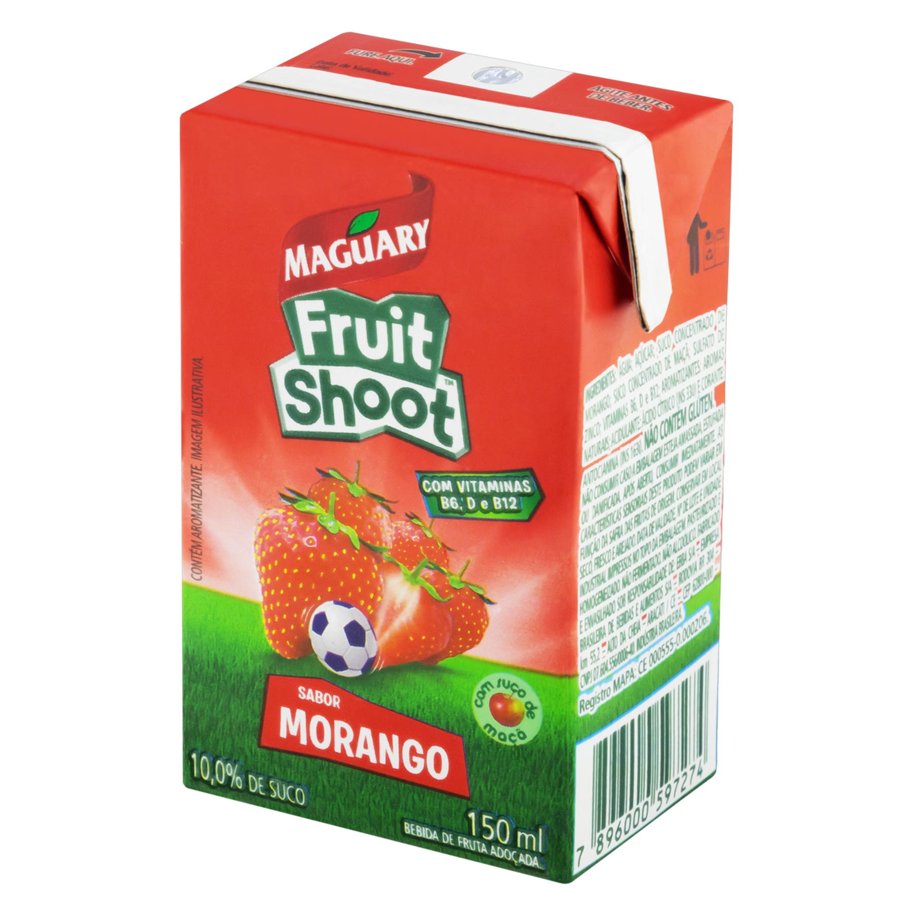 Bebida Adoçada Morango Fruit Shoot Maguary Caixa 150ml