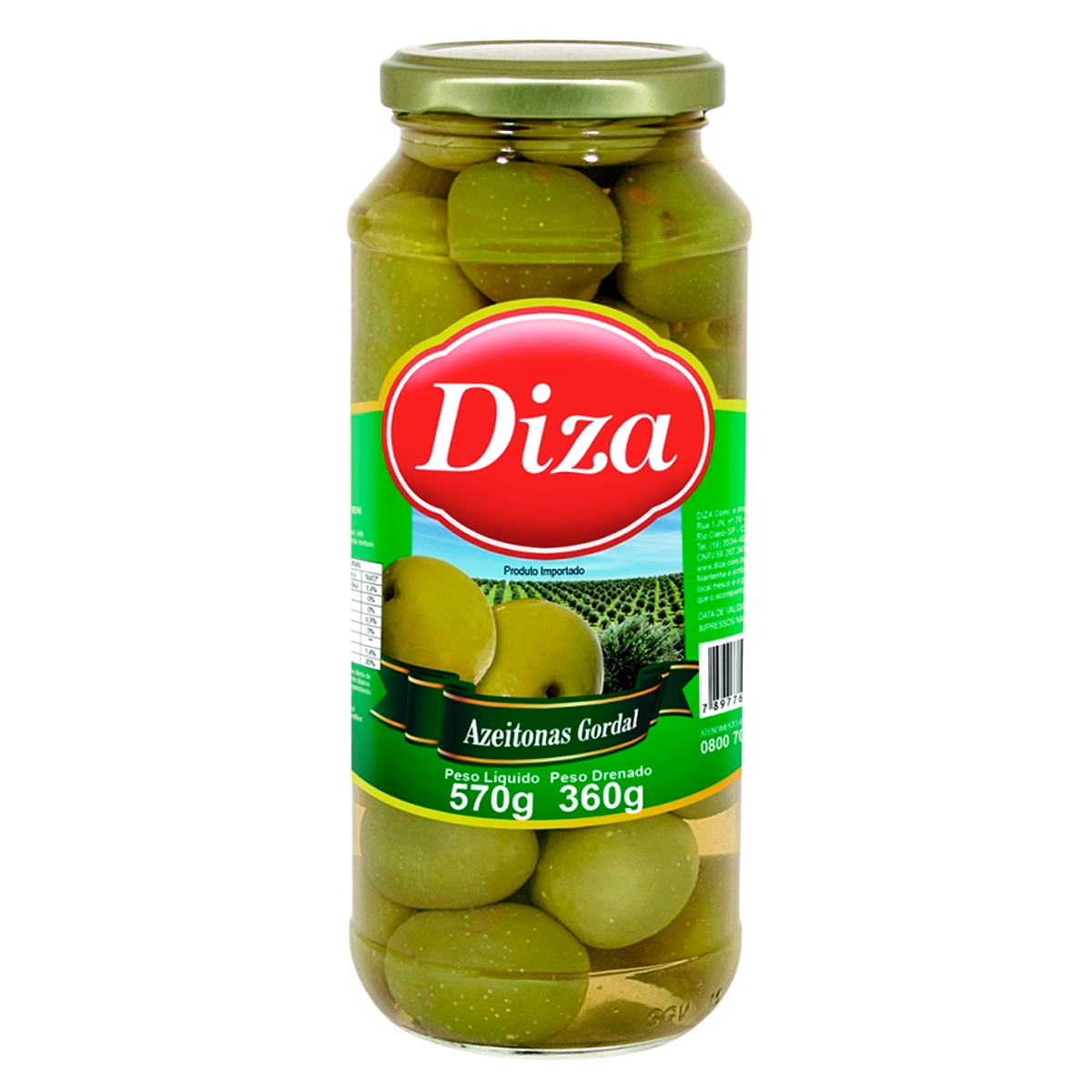 Azeitona Verde Gordal Diza Vidro 360g&nbsp;