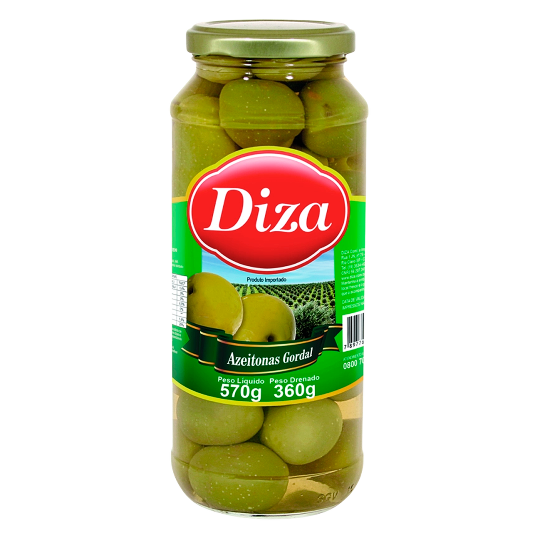 Azeitona Verde Gordal Diza Vidro 360g&nbsp;