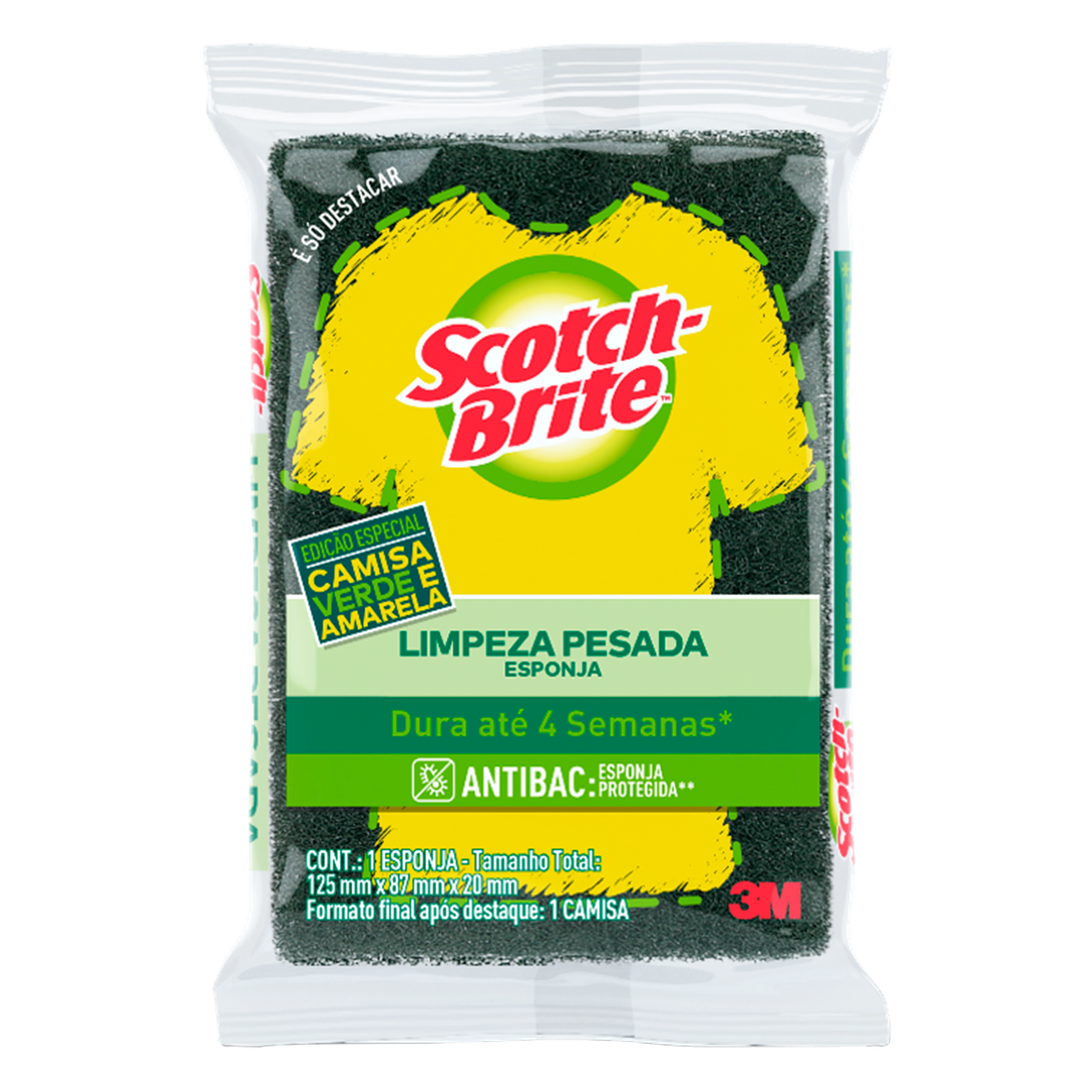 Esponja Limpeza Pesada Scotch-Brite - Edi&ccedil;&atilde;o Especial Camisa