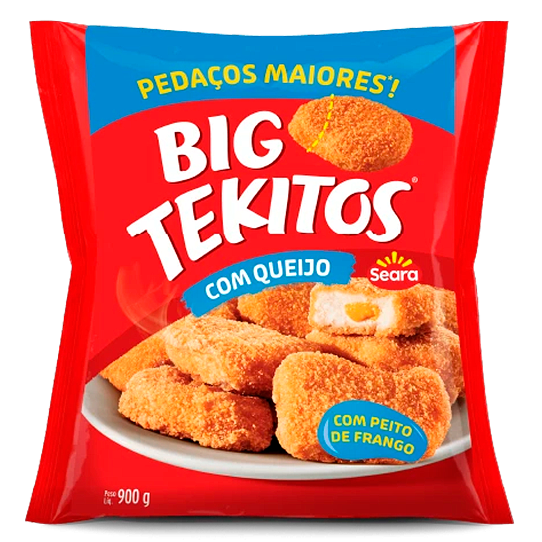 Empanado de Frango Big Tekitos Queijo e Or&eacute;gano Seara Pacote 900g&nbsp;