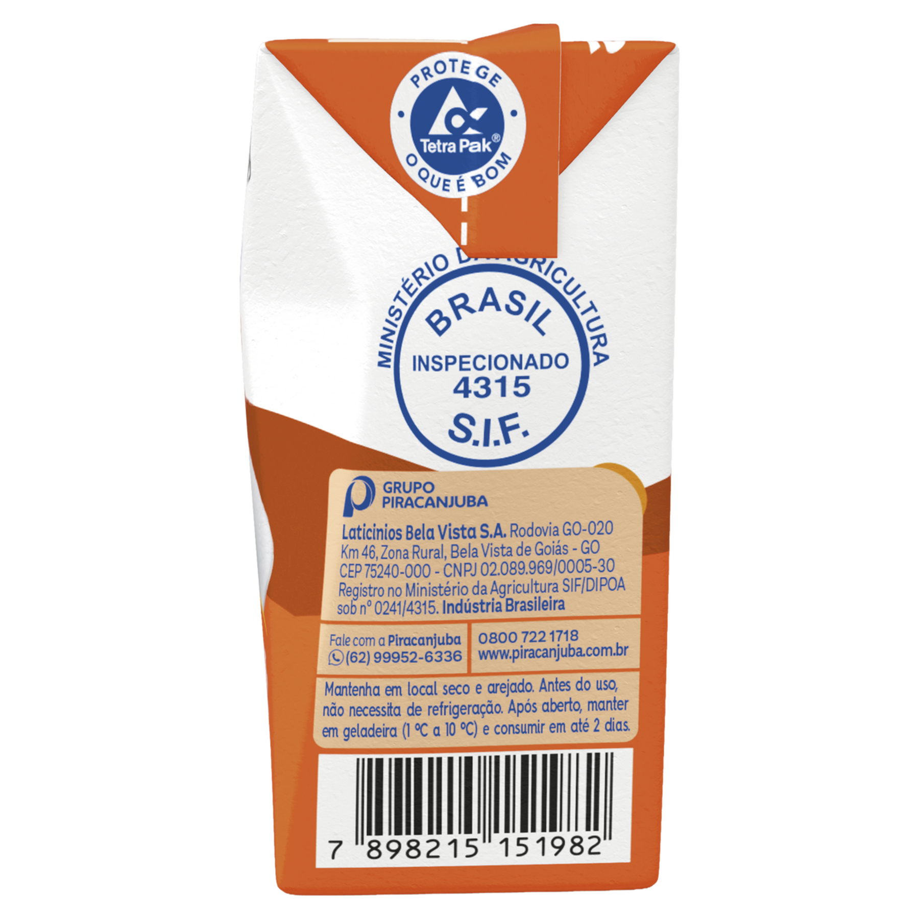Creme de Leite UHT Leve Homogeneizado Zero Lactose Piracanjuba Caixa 200g