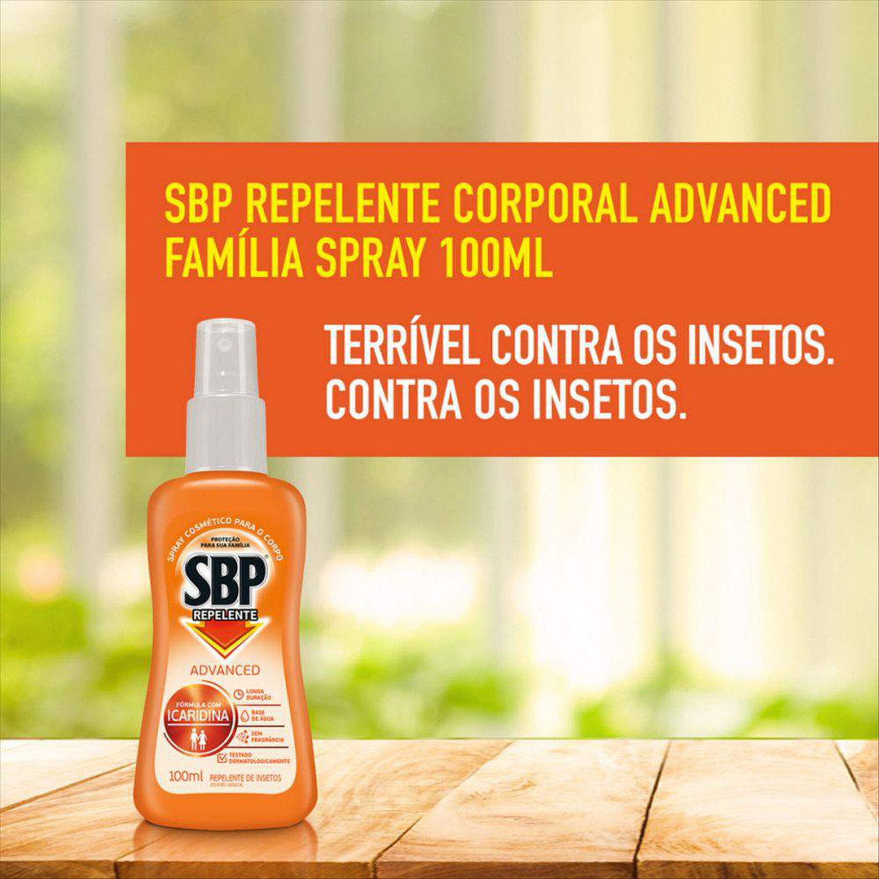 Repelente Spray sem Fragr&acirc;ncia SBP Advanced Frasco 100ml&nbsp;