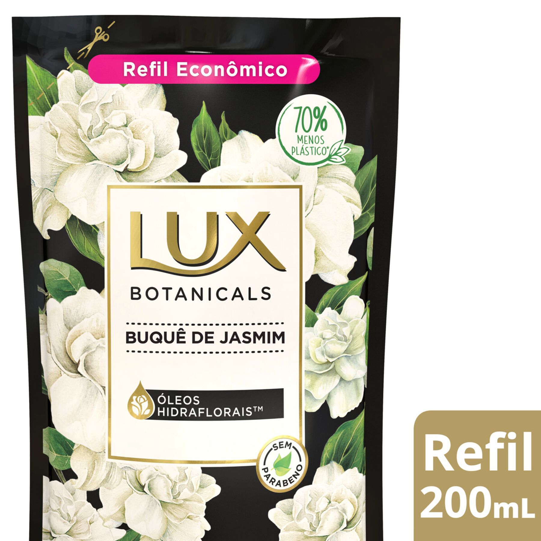 Sabonete Líquido Buquê de Jasmim Lux Botanicals Sachê 200ml Refil