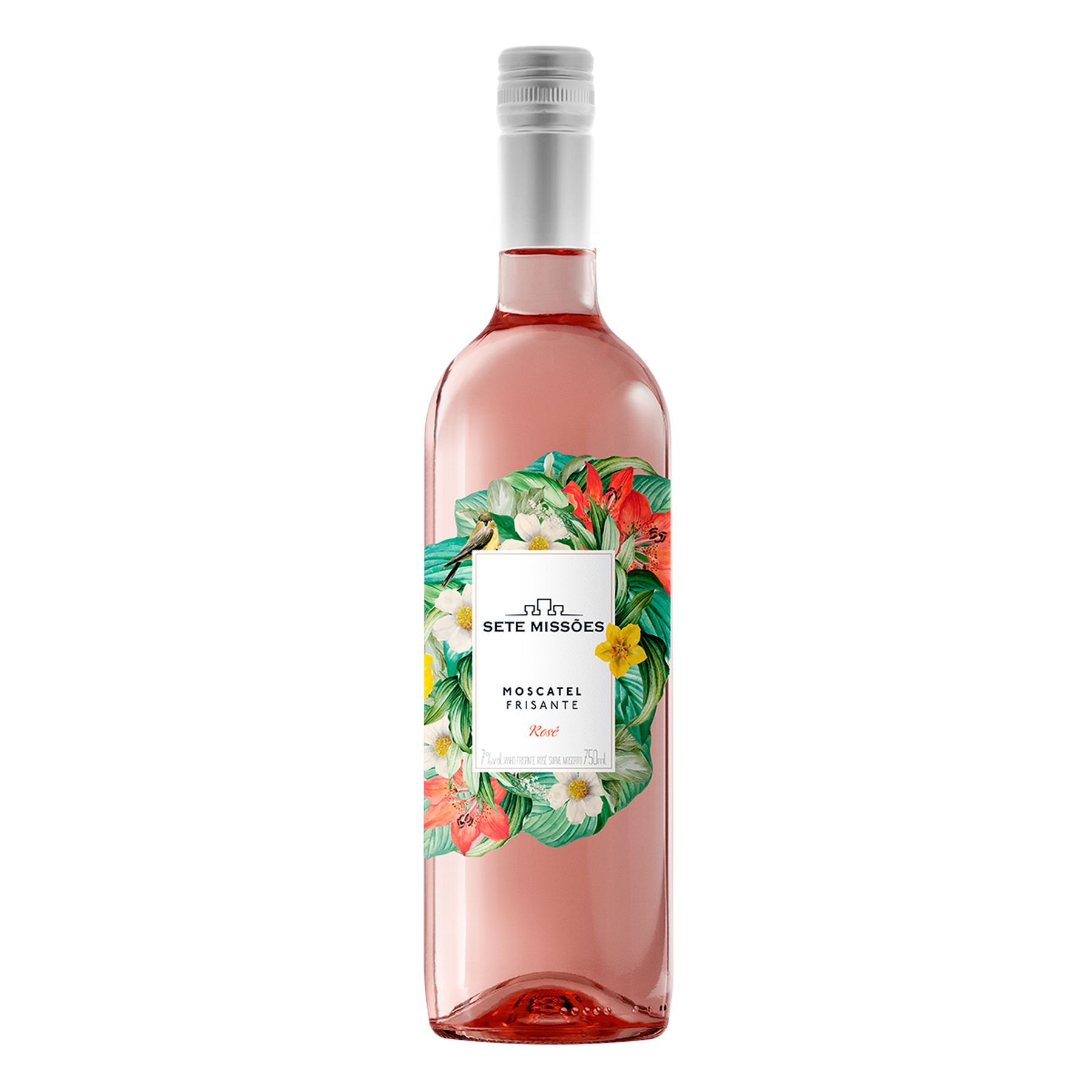 Vinho Ros&eacute; Moscatel Frisante Sete Miss&otilde;es Garrafa 750ml