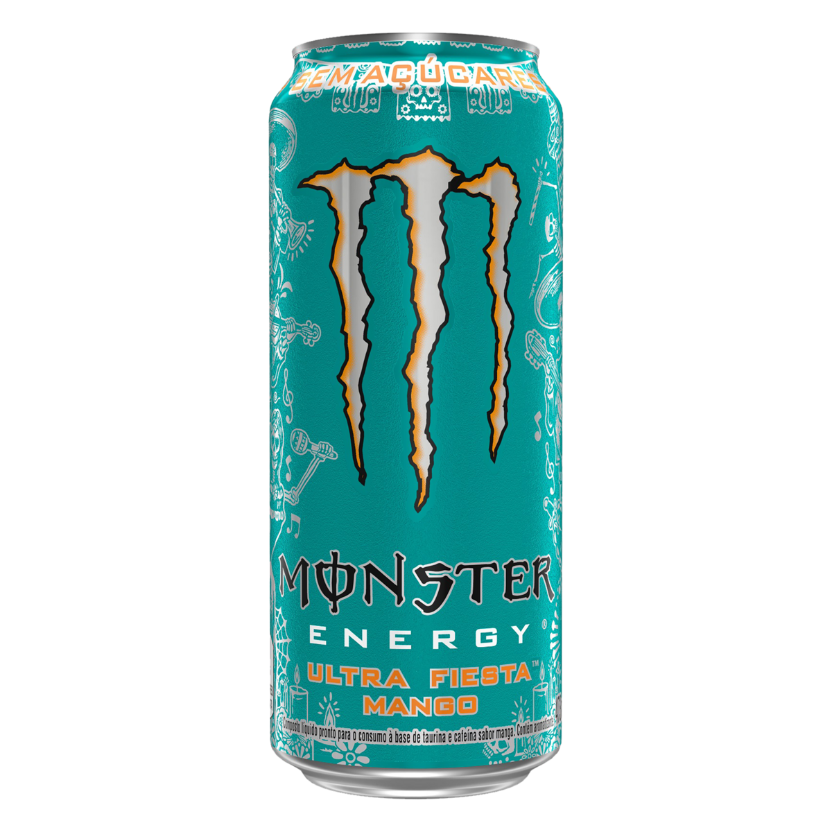 Energ&eacute;tico Ultra Fiesta Mango Zero A&ccedil;&uacute;car Monster Lata 473ml