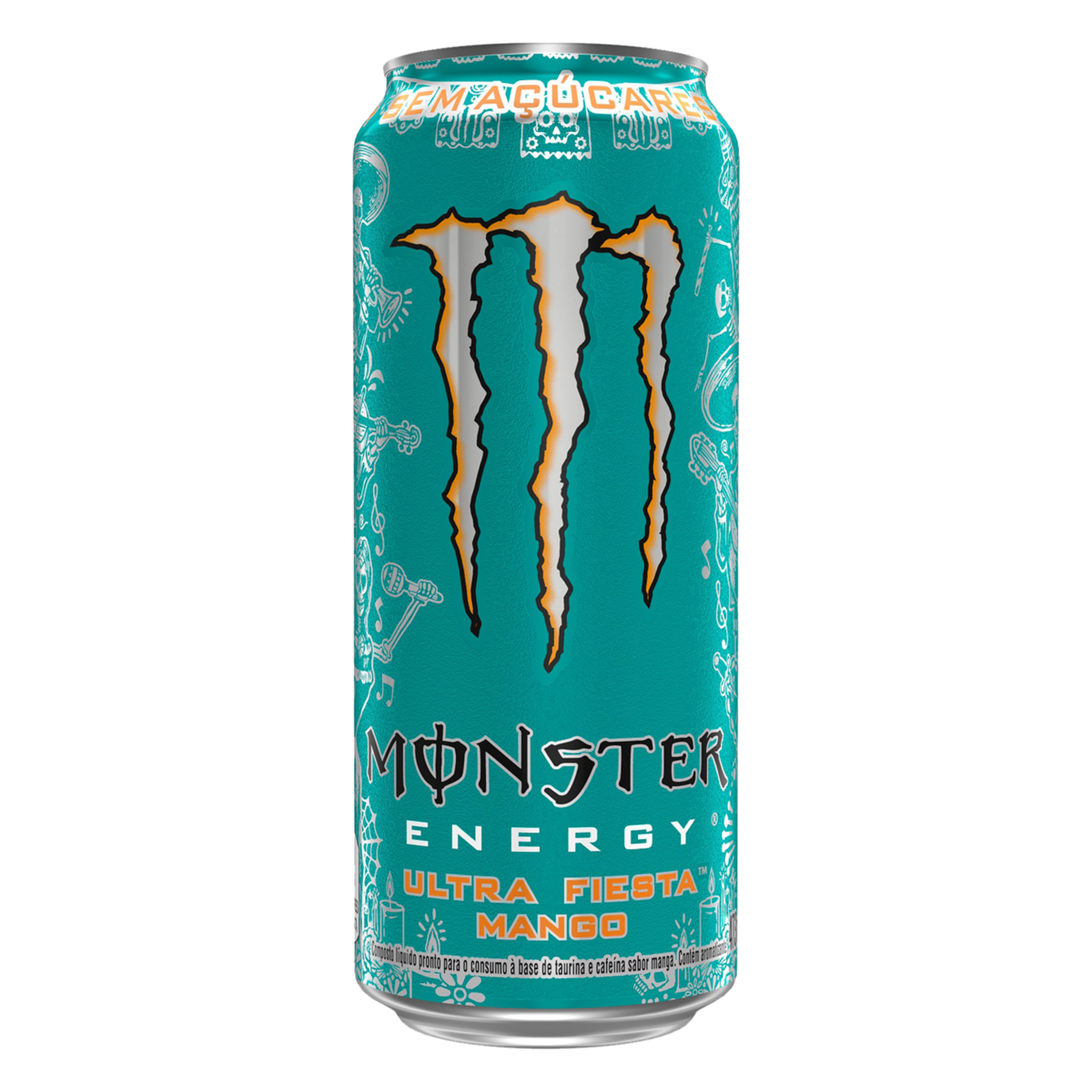 Energético Ultra Fiesta Mango Zero Açúcar Monster Lata 473ml