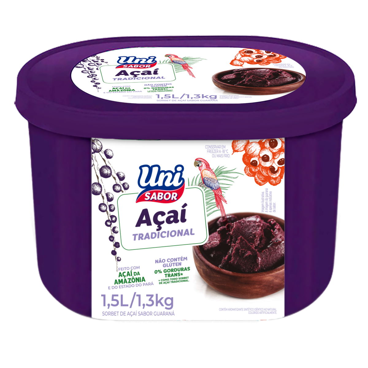 A&ccedil;a&iacute; Tradicional Uni Sabor Pote 1,5l