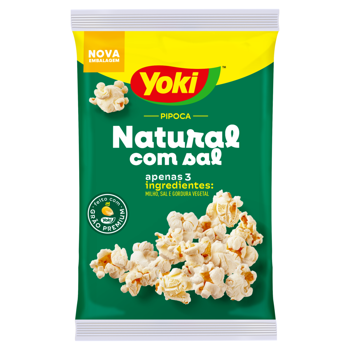 Pipoca para Micro-Ondas Natural com Sal Yoki Pacote 50g