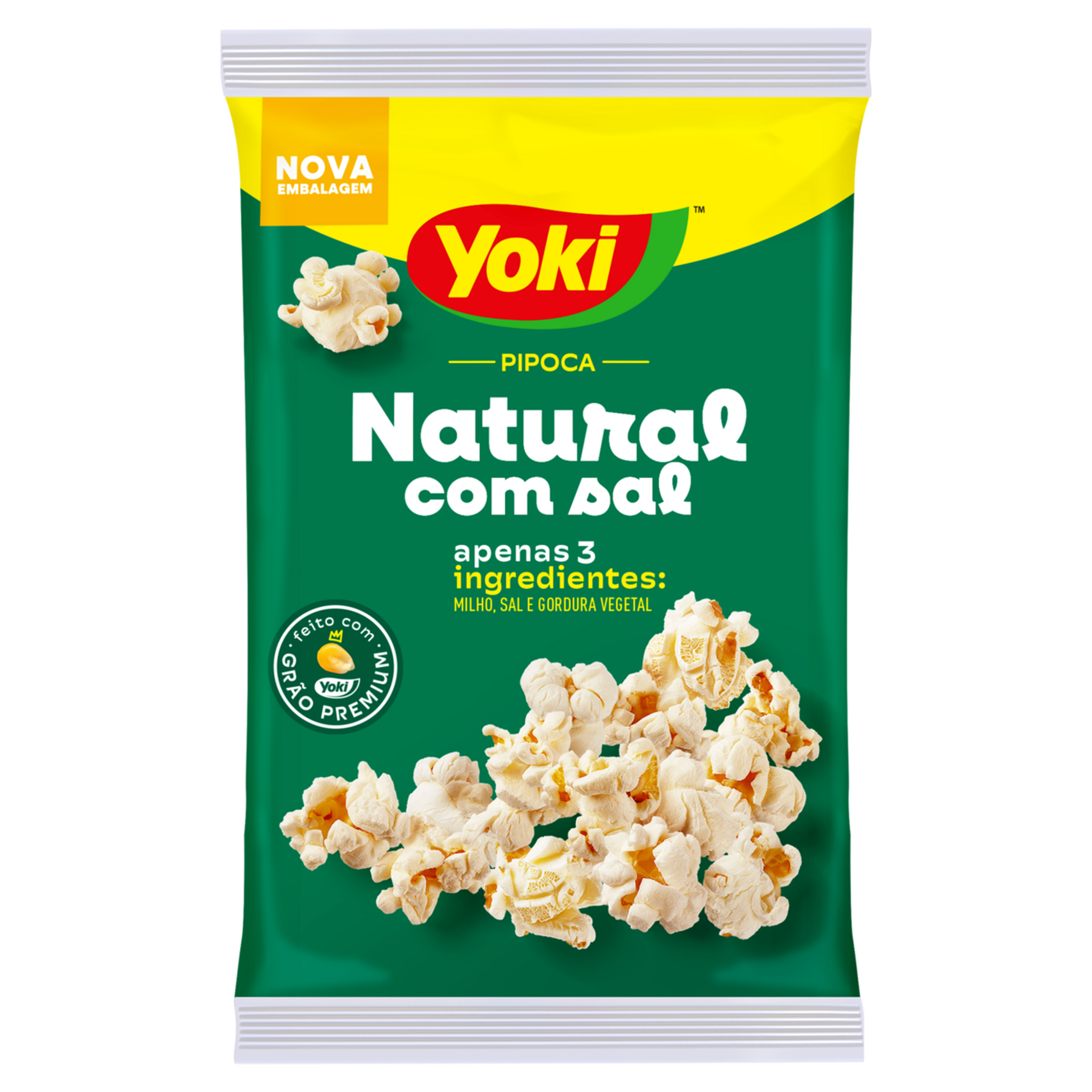 Pipoca para Micro-Ondas Natural com Sal Yoki Pacote 50g