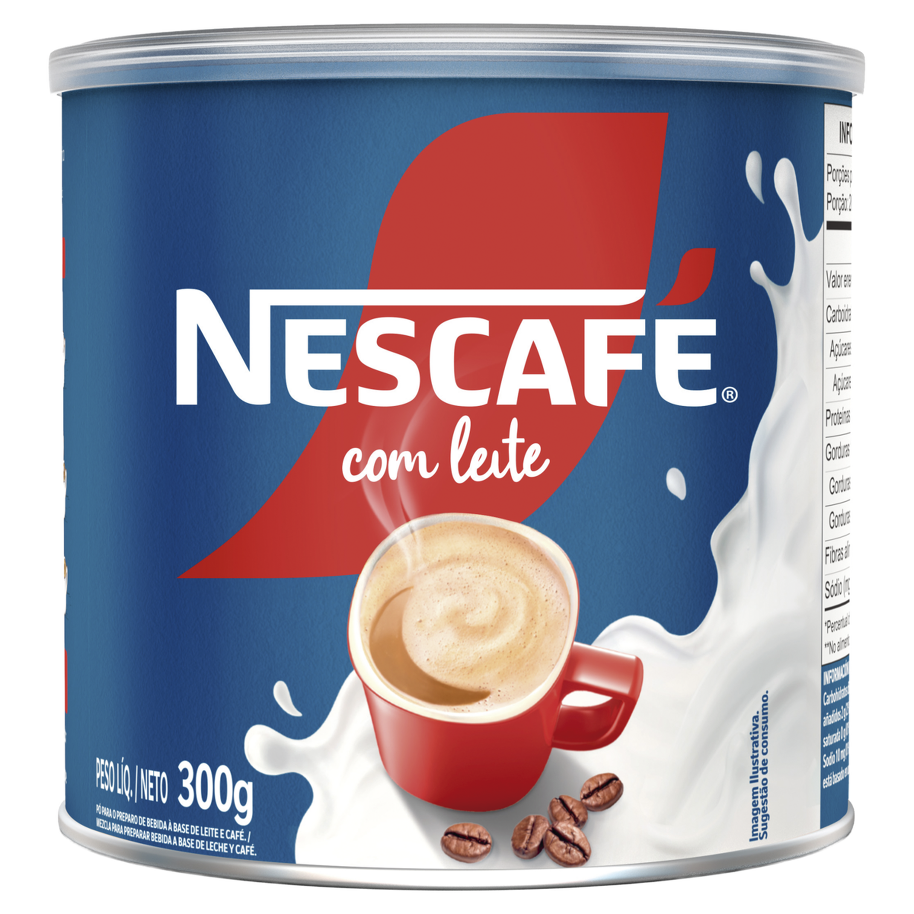 Caf&eacute; com Leite Sol&uacute;vel Nescaf&eacute; Lata 300g&nbsp;