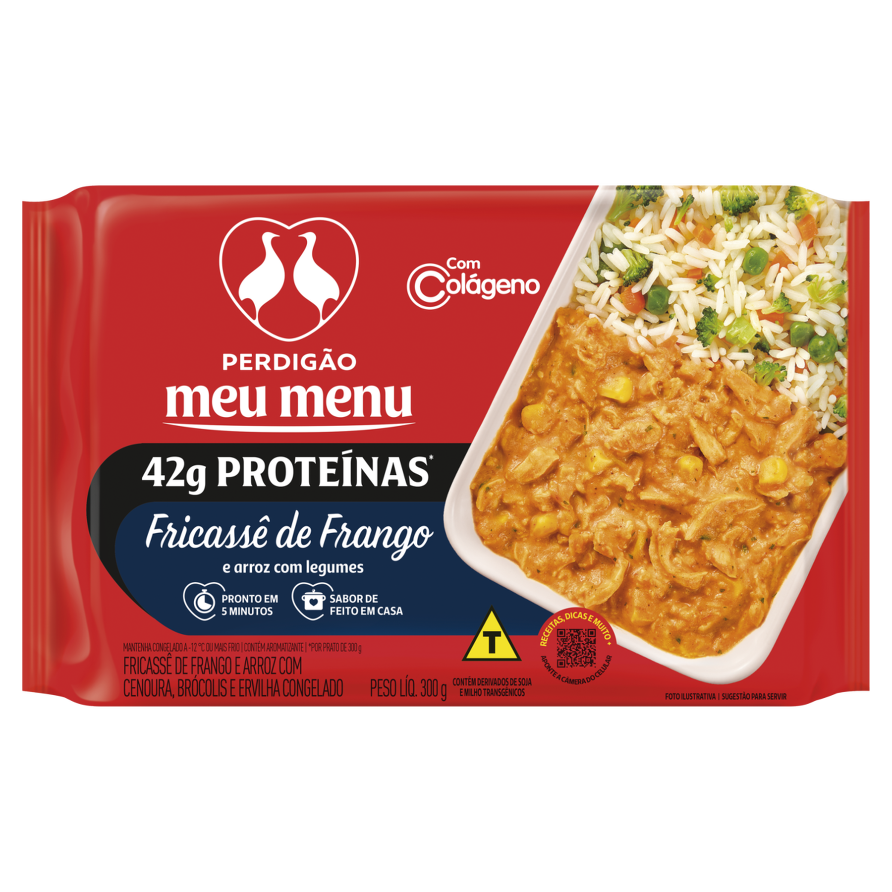 Fricass&ecirc; de Frango e Arroz com Legumes Meu Menu Perdig&atilde;o 300g