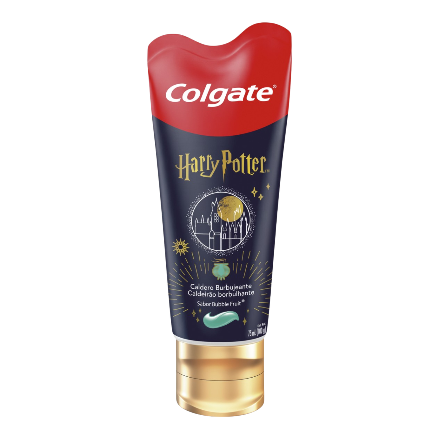 Gel Dental Infantil Bubble Fruit Harry Potter Caldeir&atilde;o Borbulhante Colgate Caixa 100g