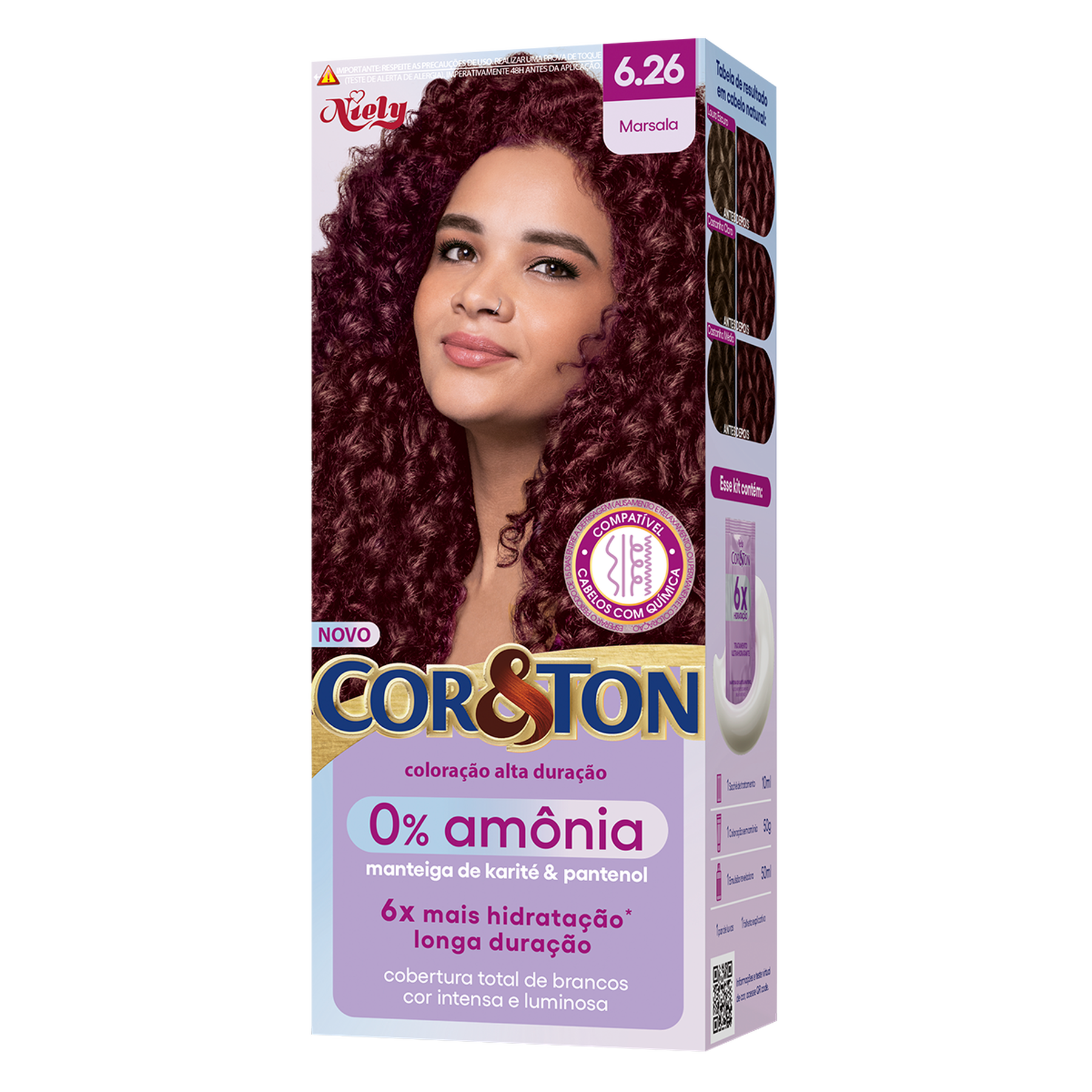 Tintura para Cabelo 0% Amônia Marsala 6.26 CoreTon