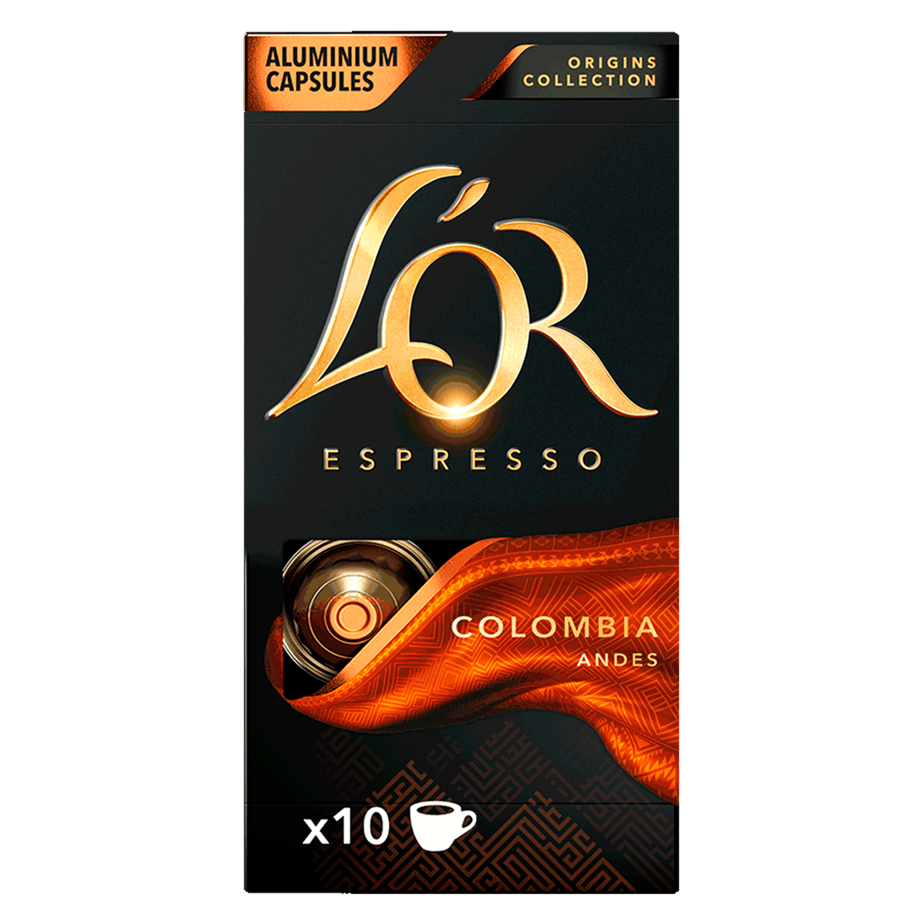 Café Espresso em Cápsula Colombia L'or Caixa 52g C/10 Unidades