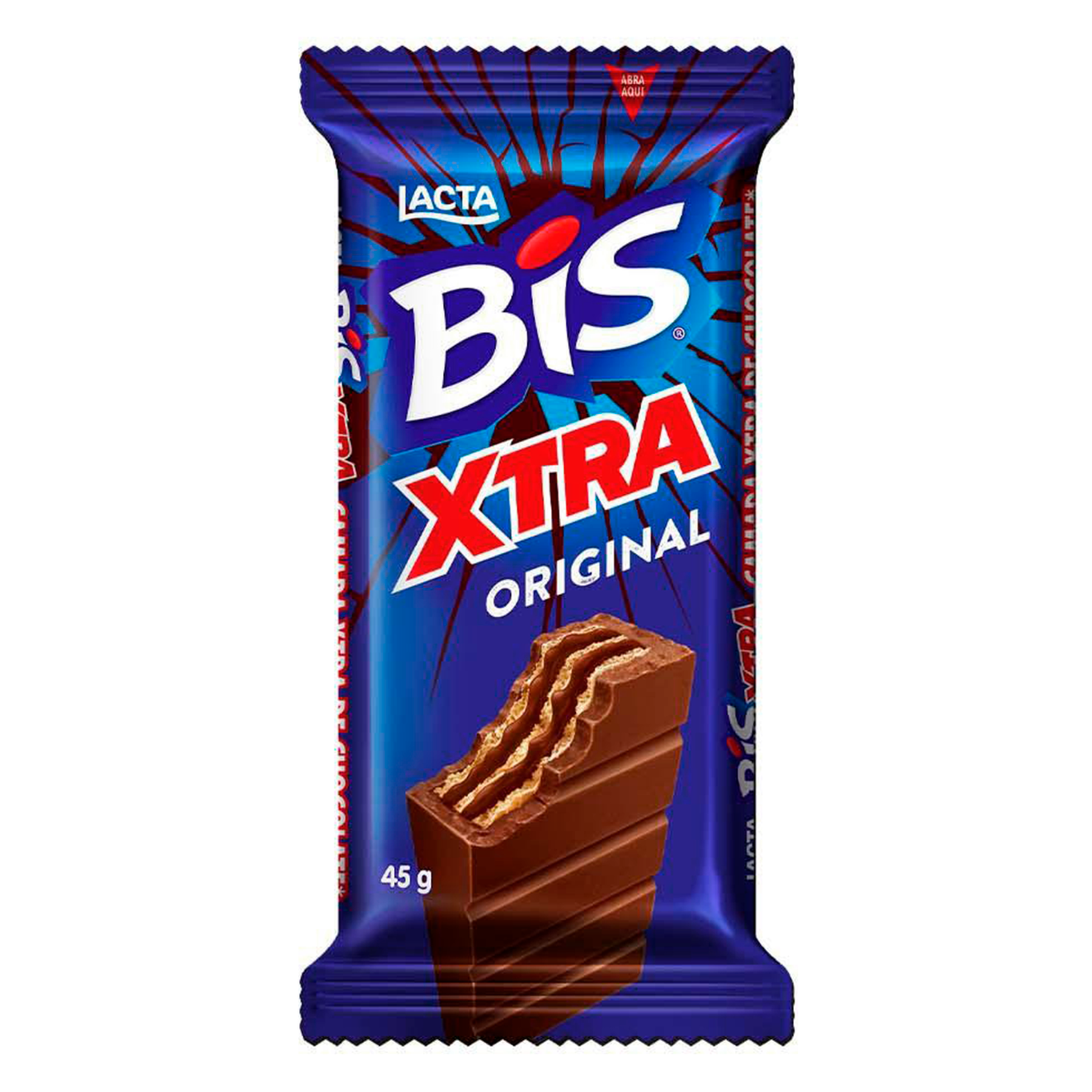 Bis Xtra Original  Ao Leite (Wafer recheado e com cobertura de chocolate ao leite) 45g