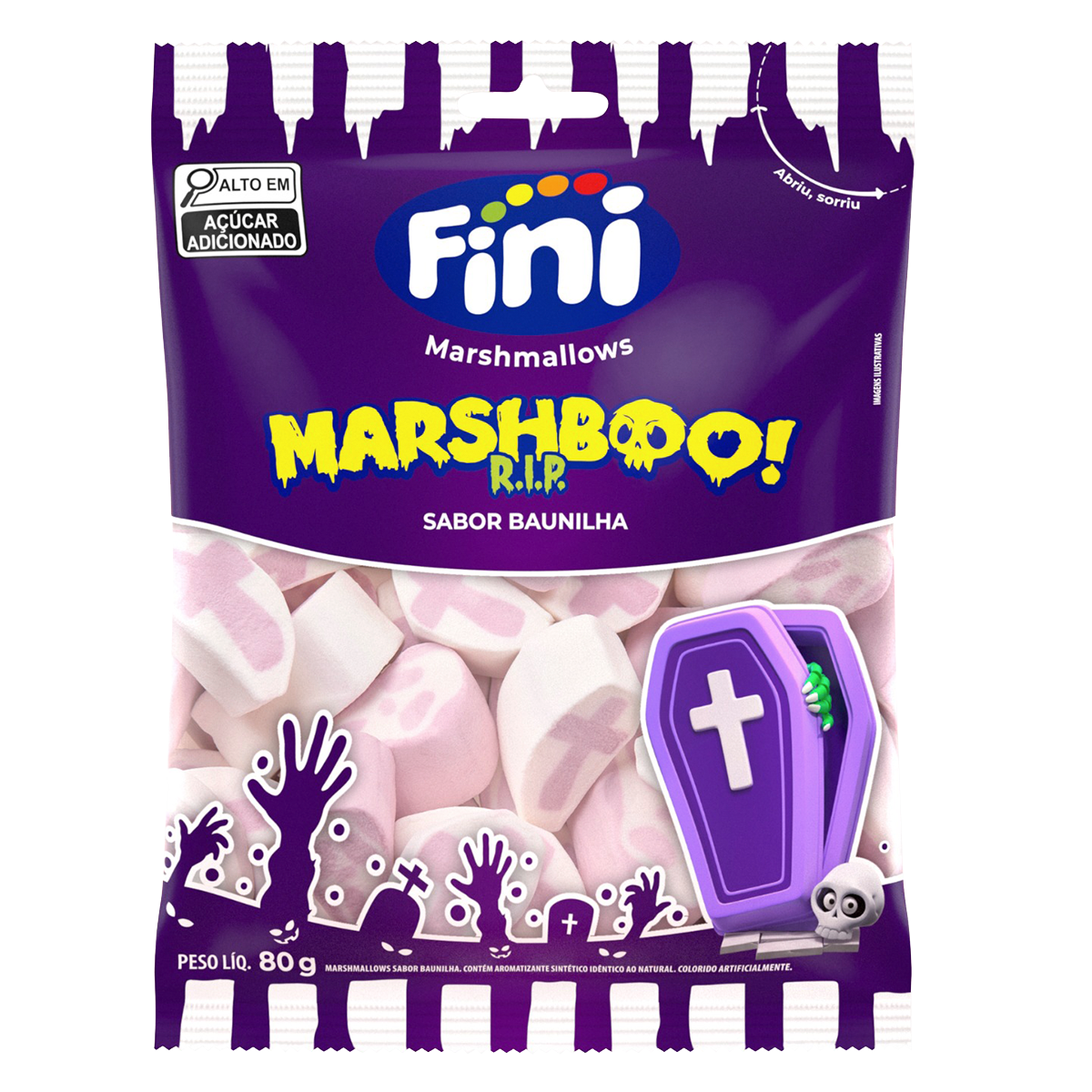 Marshmallows MarshBoo! Baunilha Fini Pacote 80g