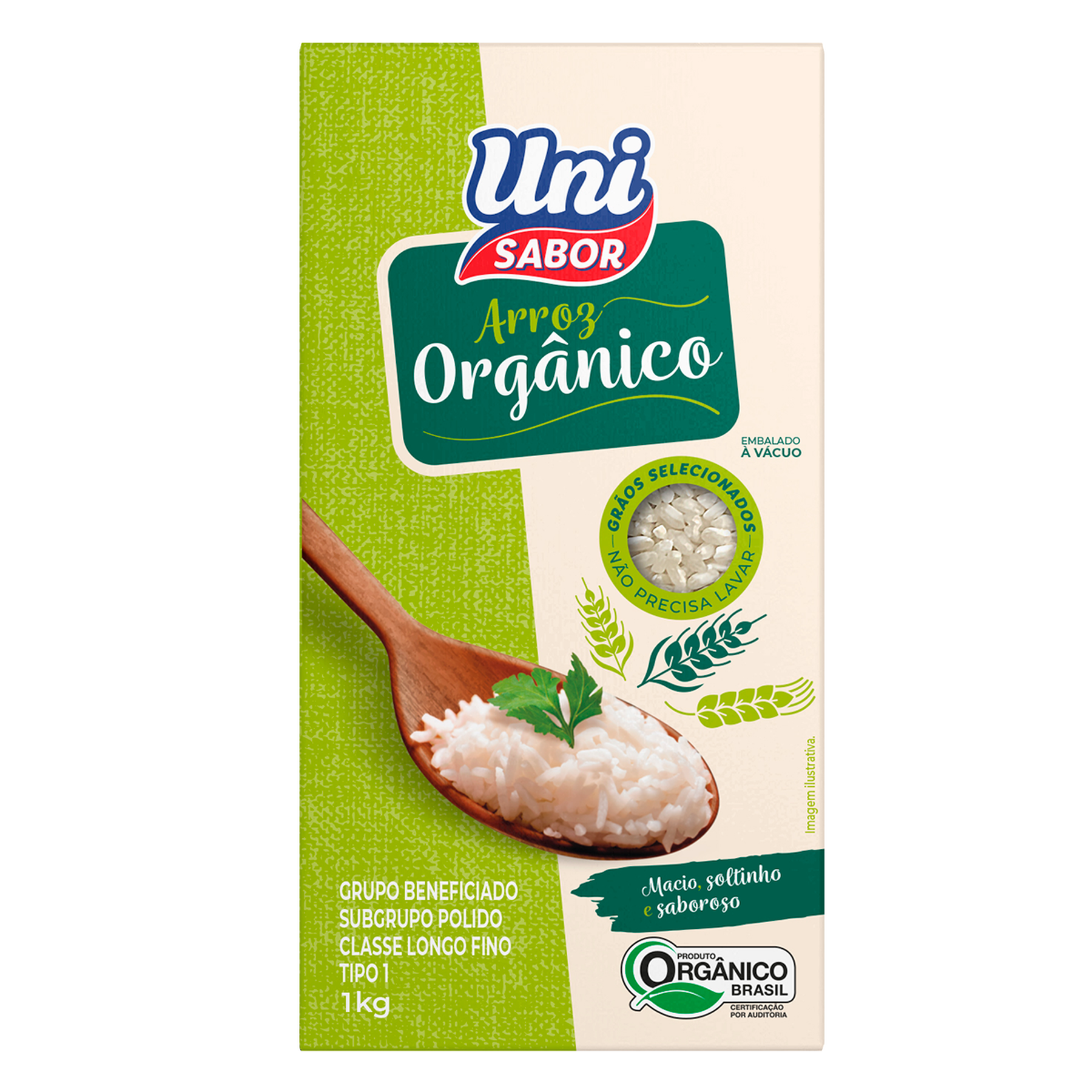 Arroz Orgânico Uni Sabor Caixa 1kg