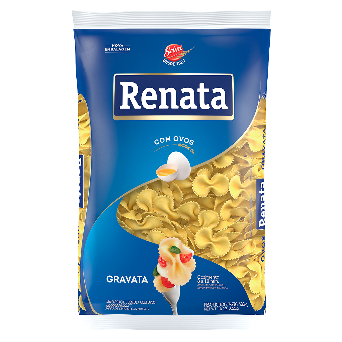 Macarr&atilde;o de S&ecirc;mola com Ovos Gravata Renata Pacote 500g&nbsp;