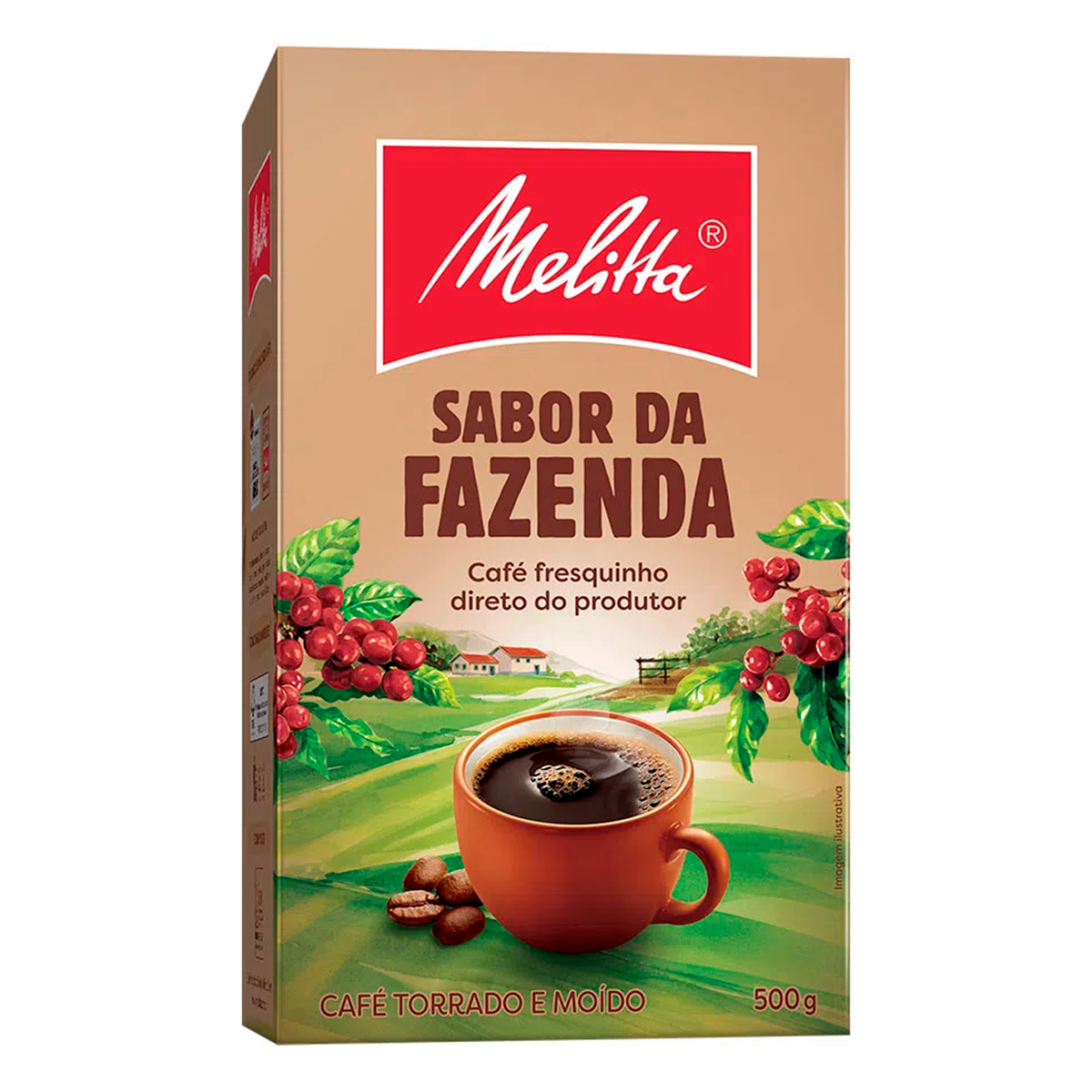 Caf&eacute; Torrado e Mo&iacute;do Sabor da Fazenda Melitta Caixa 500g