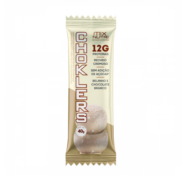 Barra De Proteína Choklers Beijinho e Chocolate Branco Mix Nutri S/ Adição de Açúcar 40g