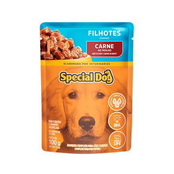 Alimento para Cães Filhotes Carne ao Molho Special Dog Sachê 100g