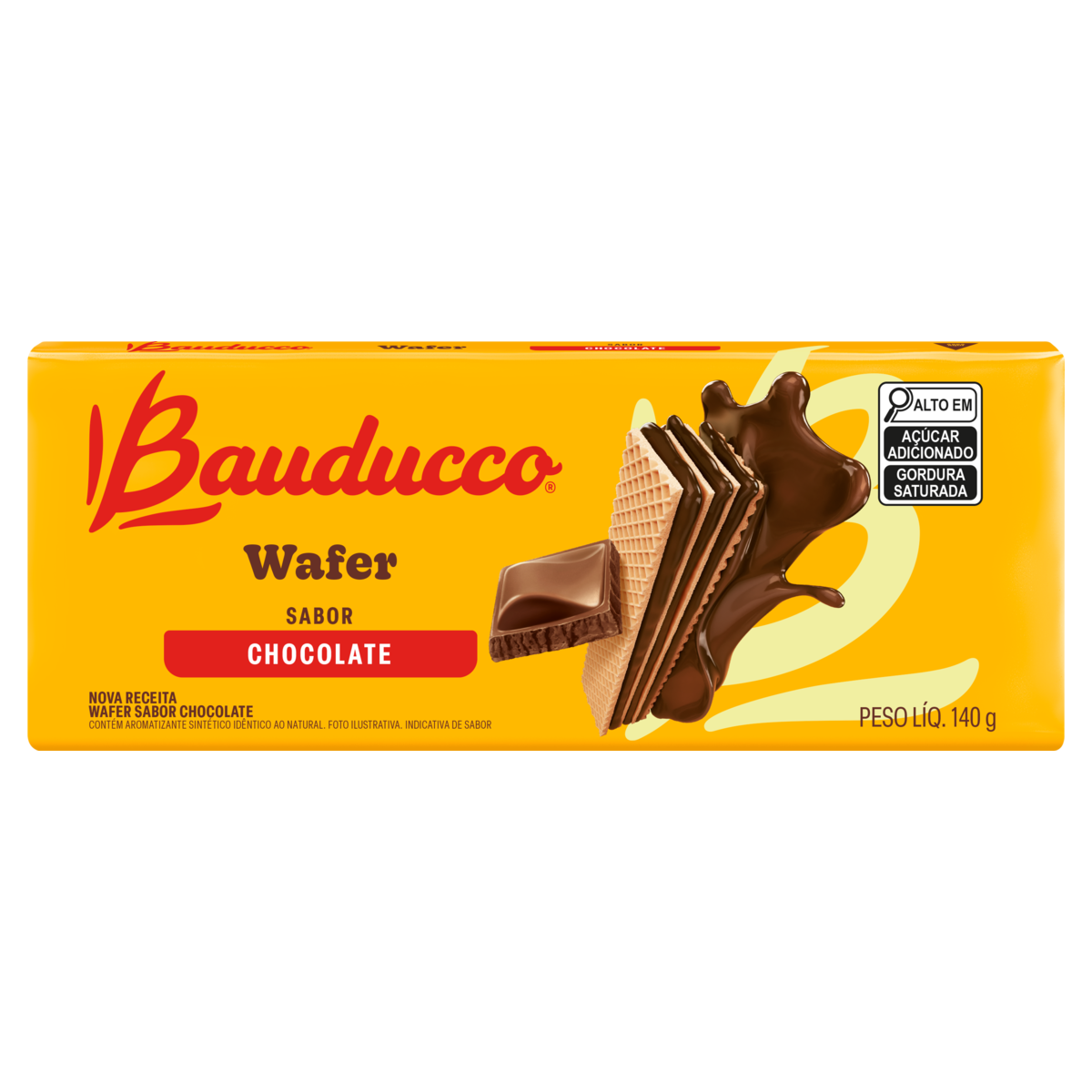 Biscoito Wafer Recheio Chocolate Bauducco 140g