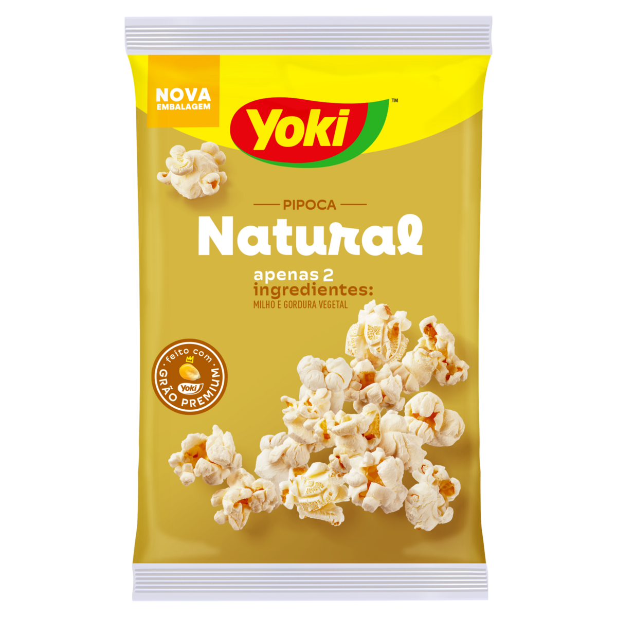 Pipoca para Micro-Ondas Natural sem Sal Yoki Pacote 50g