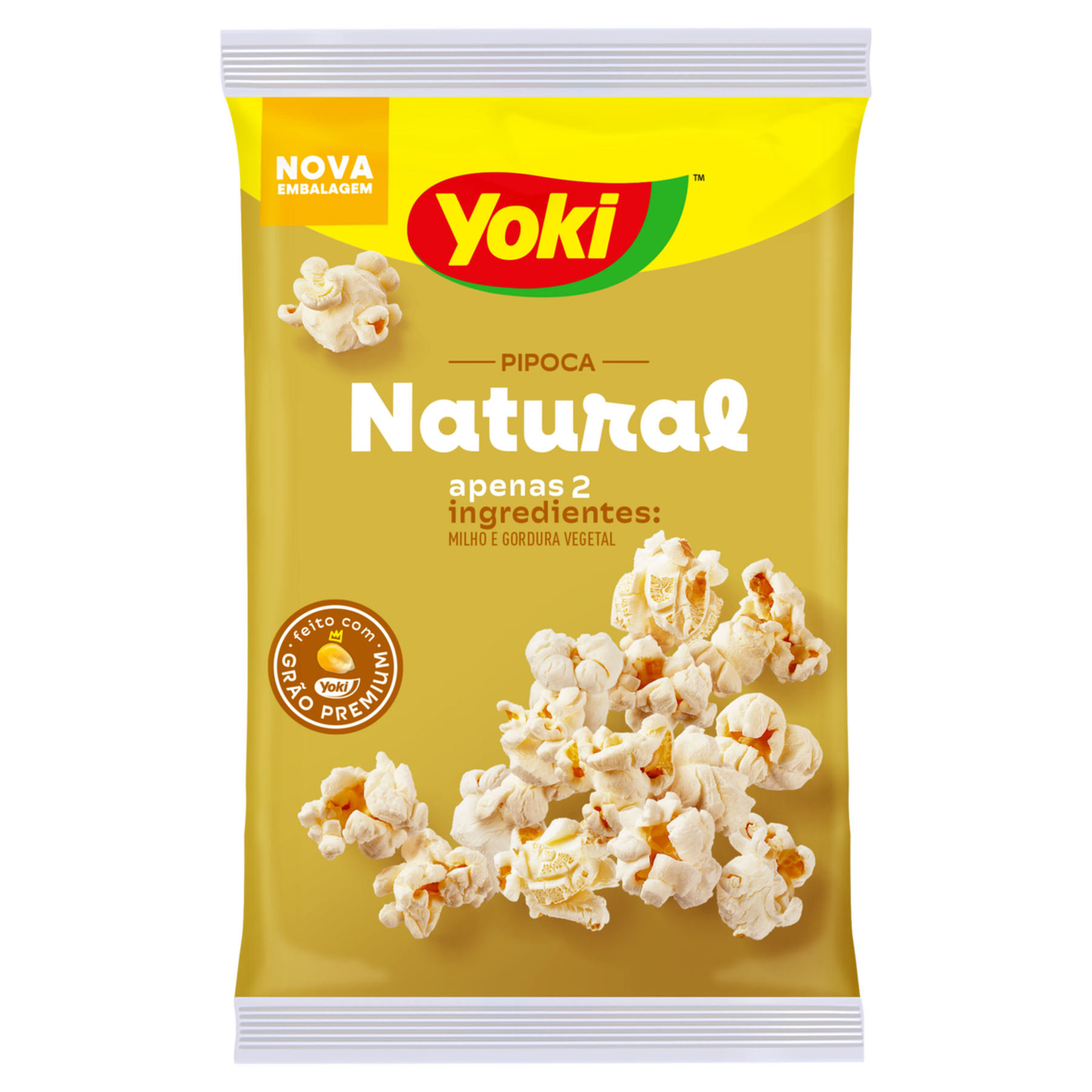 Pipoca para Micro-Ondas Natural sem Sal Yoki Pacote 50g